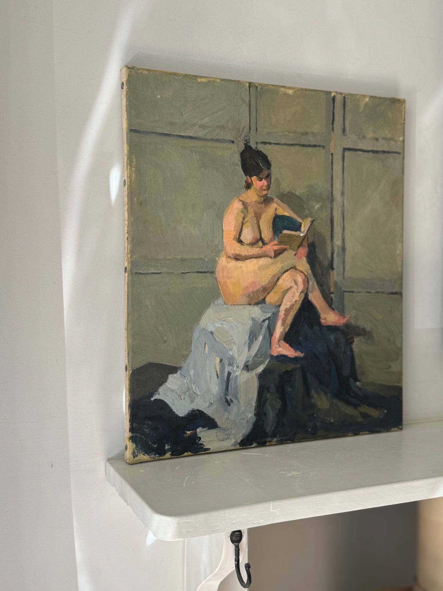 Beautiful Mid Century Nude Oil On Canvas
