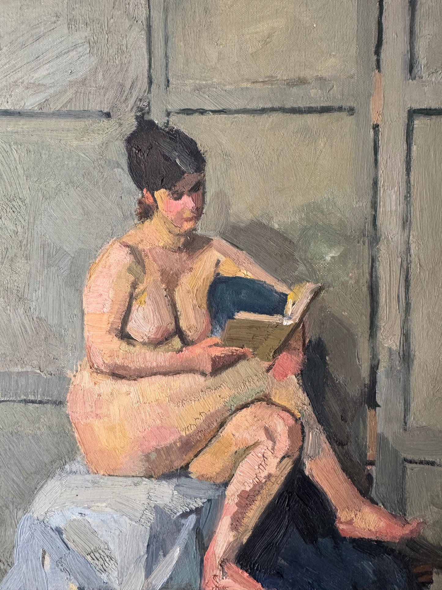 Beautiful Mid Century Nude Oil On Canvas