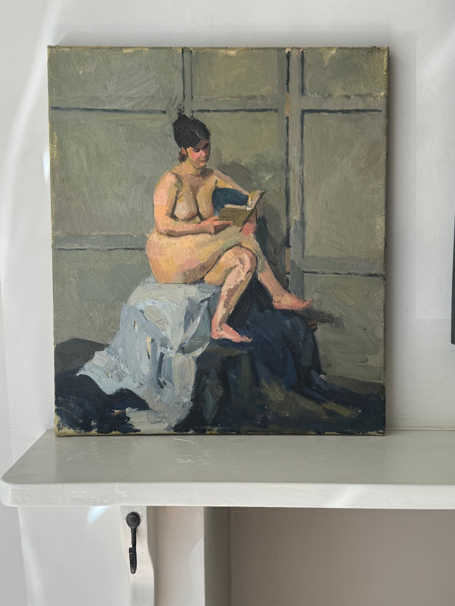 Beautiful Mid Century Nude Oil On Canvas