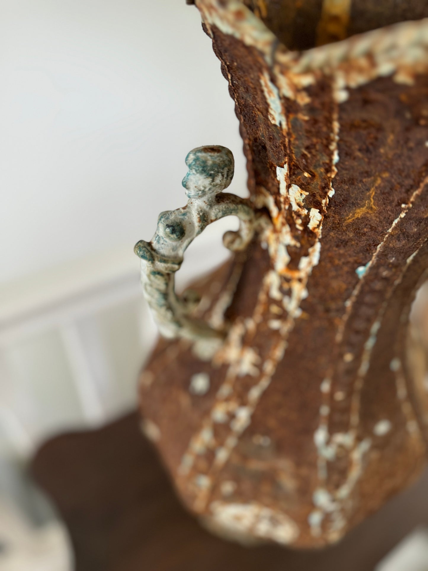 Vintage Rustic Metal Vase