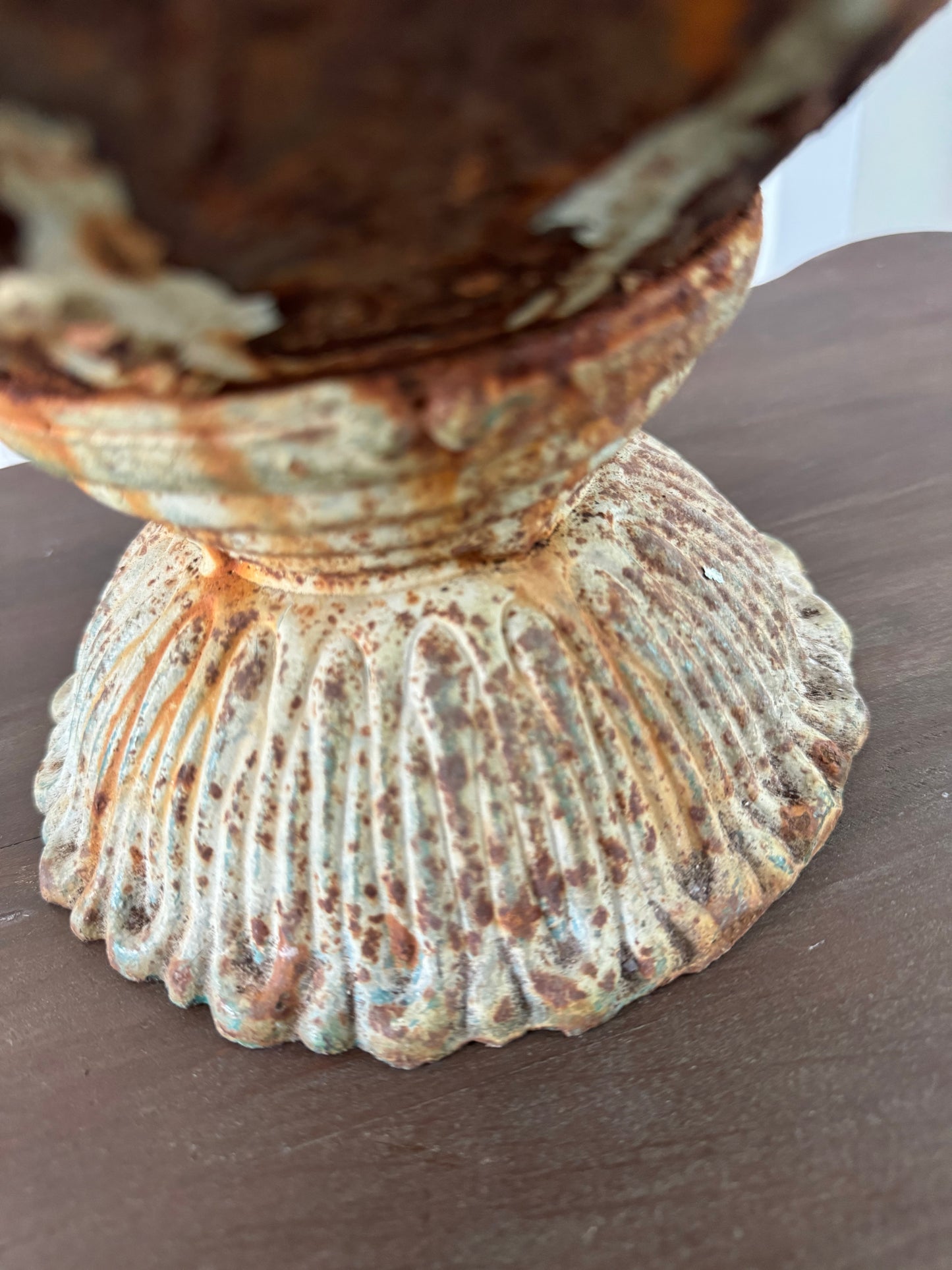 Vintage Rustic Metal Vase
