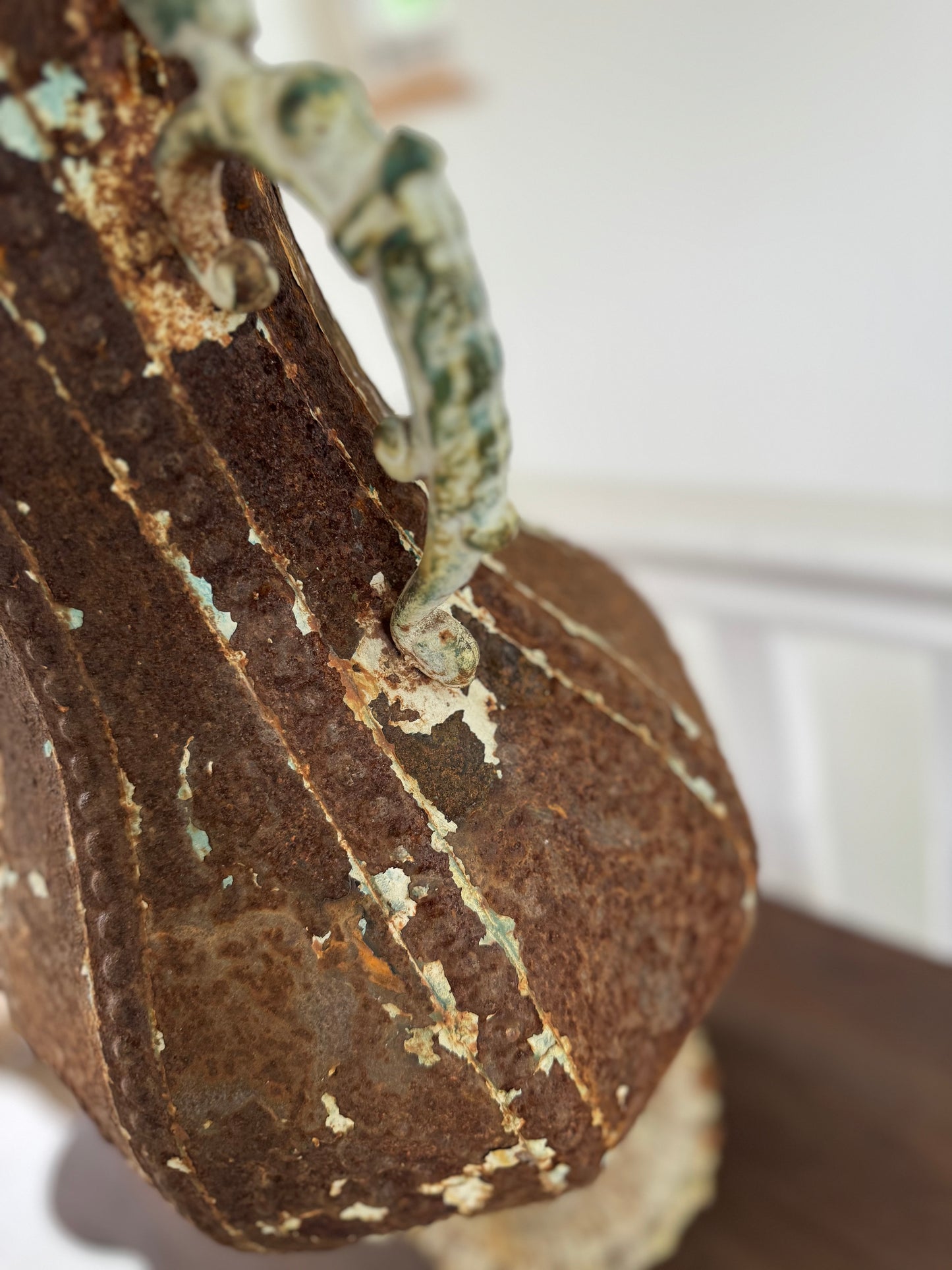 Vintage Rustic Metal Vase