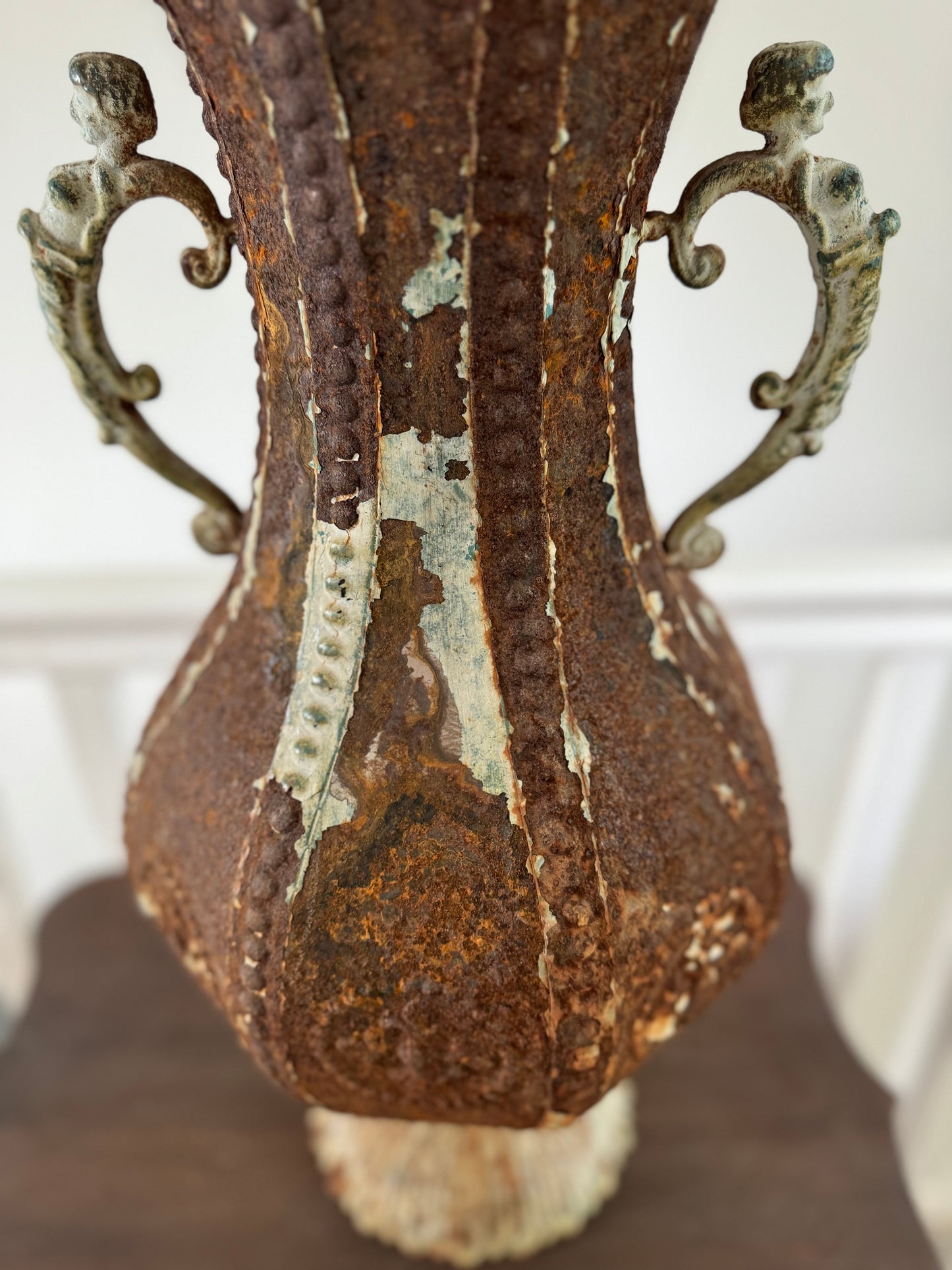 Vintage Rustic Metal Vase