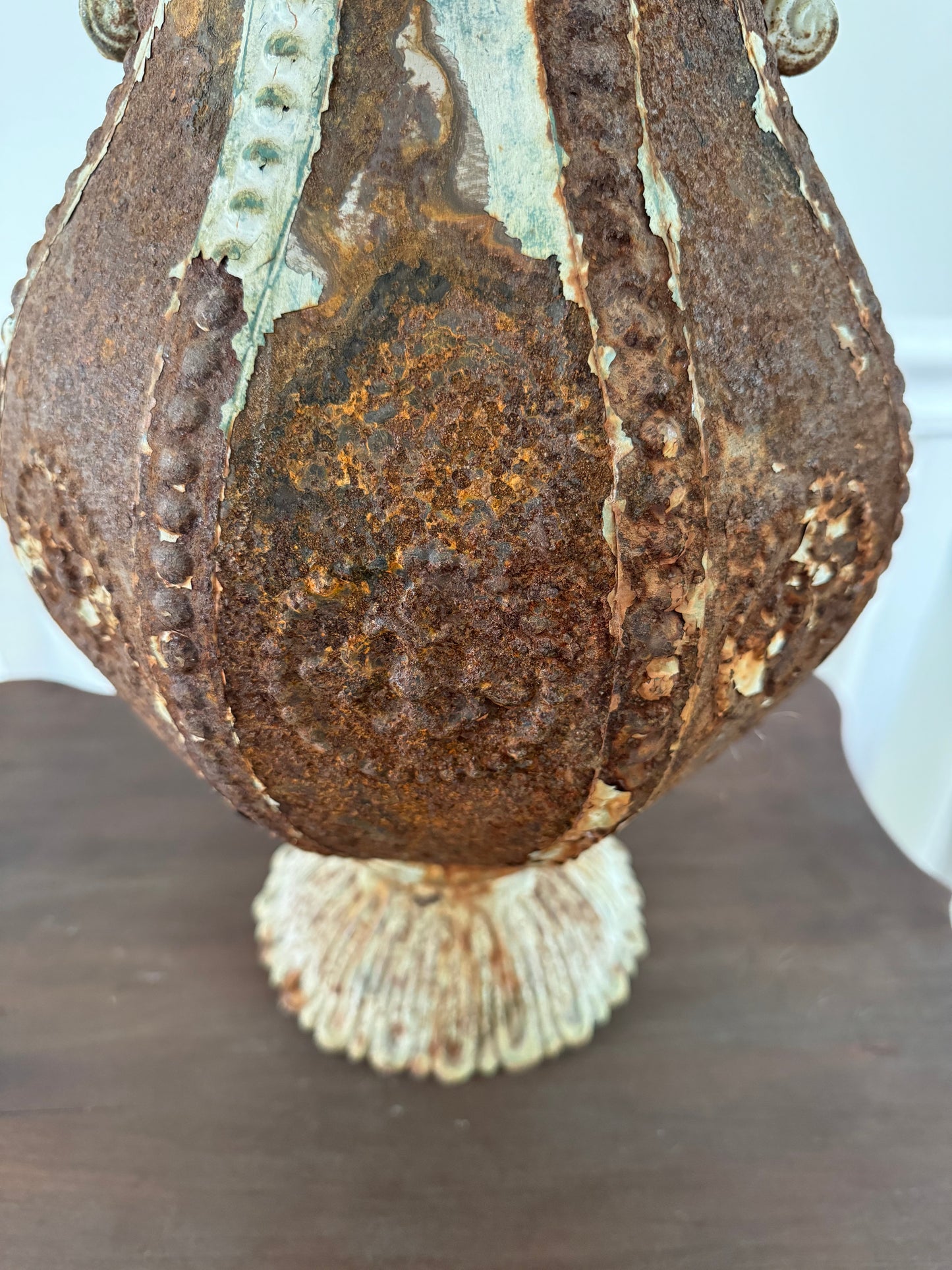 Vintage Rustic Metal Vase