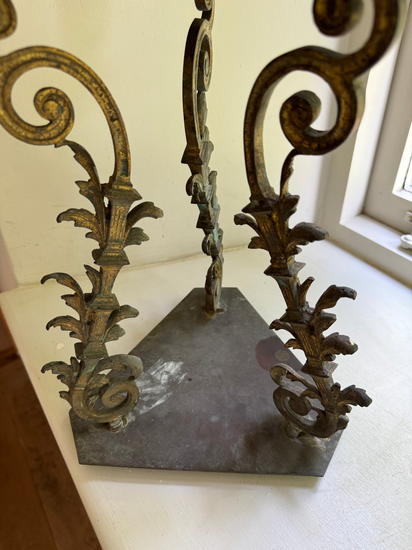 Pair Of Vintage Ornate Handmade Brass Stands