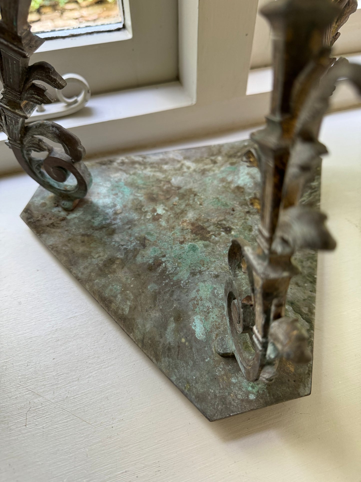 Pair Of Vintage Ornate Handmade Brass Stands
