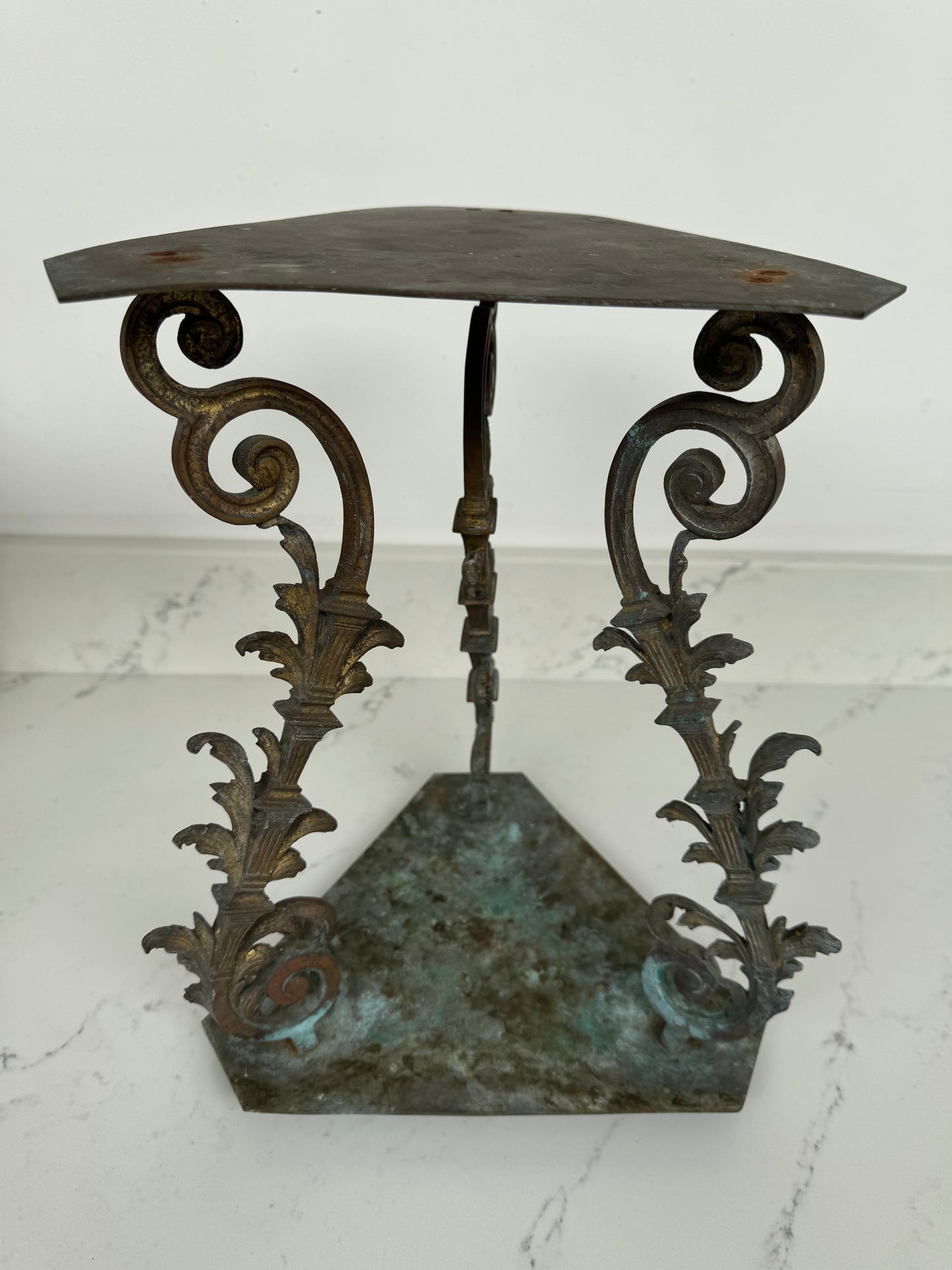 Pair Of Vintage Ornate Handmade Brass Stands