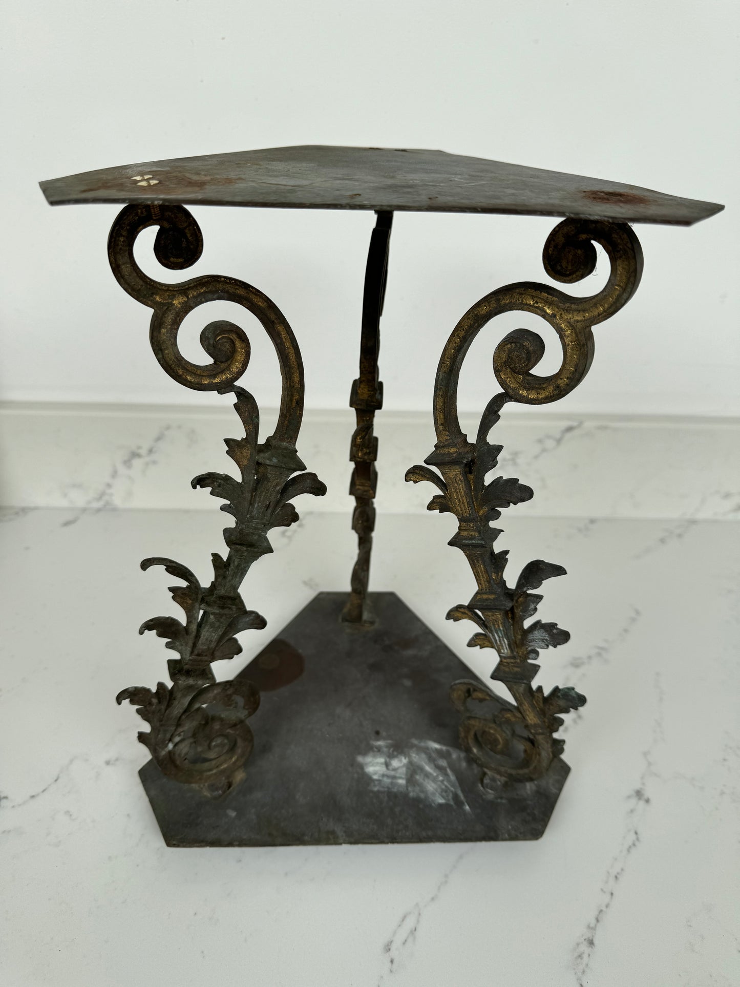 Pair Of Vintage Ornate Handmade Brass Stands