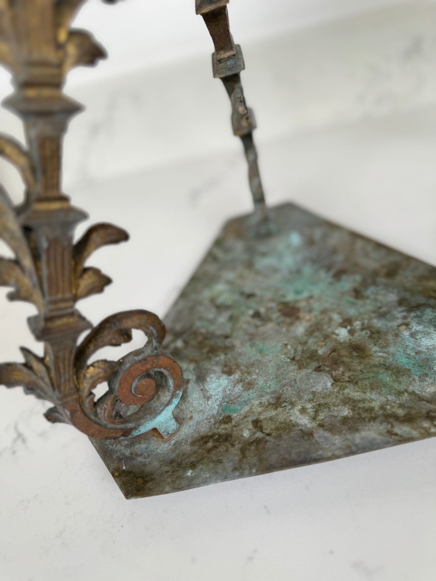 Pair Of Vintage Ornate Handmade Brass Stands