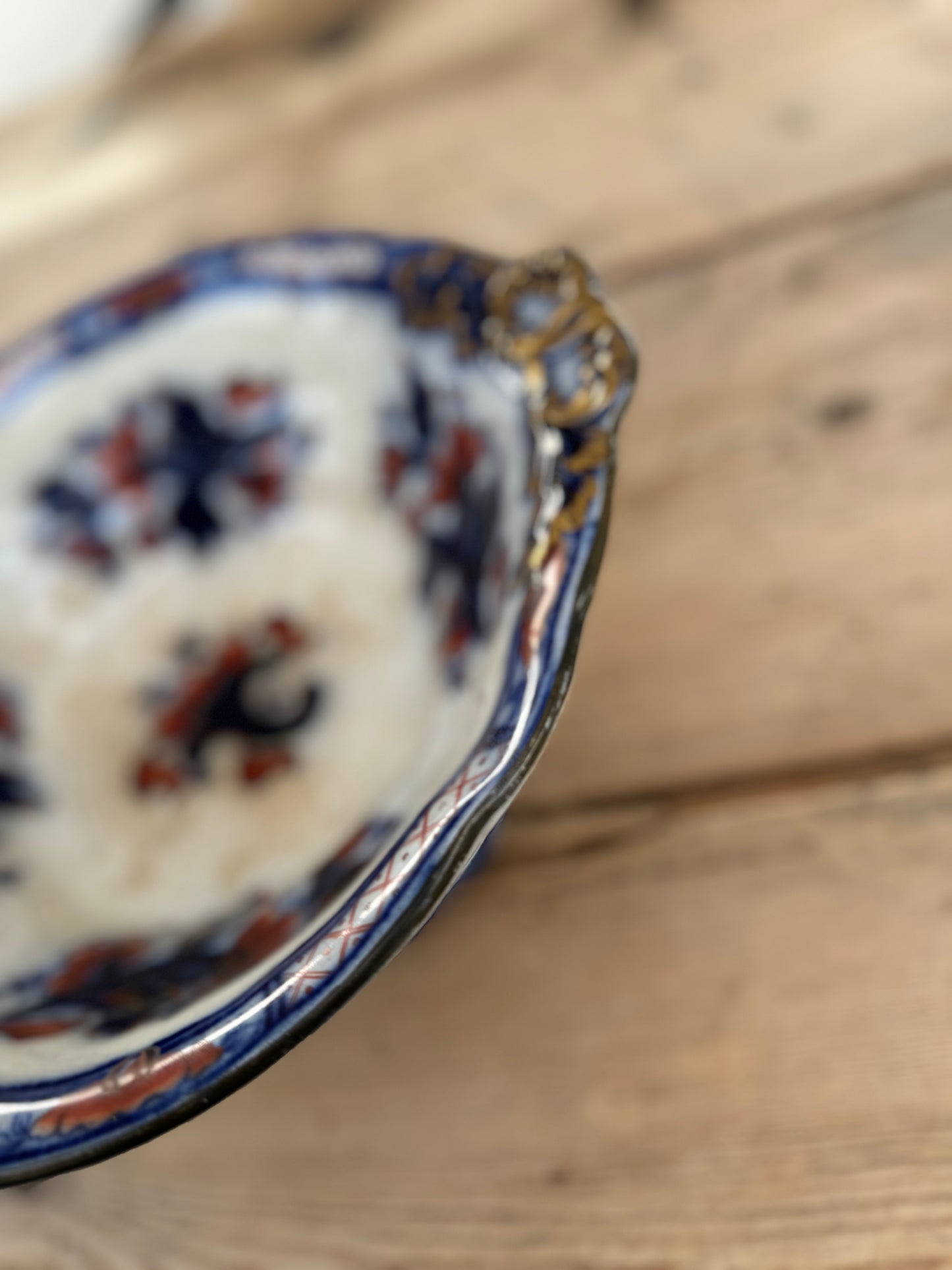 Decorative Ironstone Footed Bowl