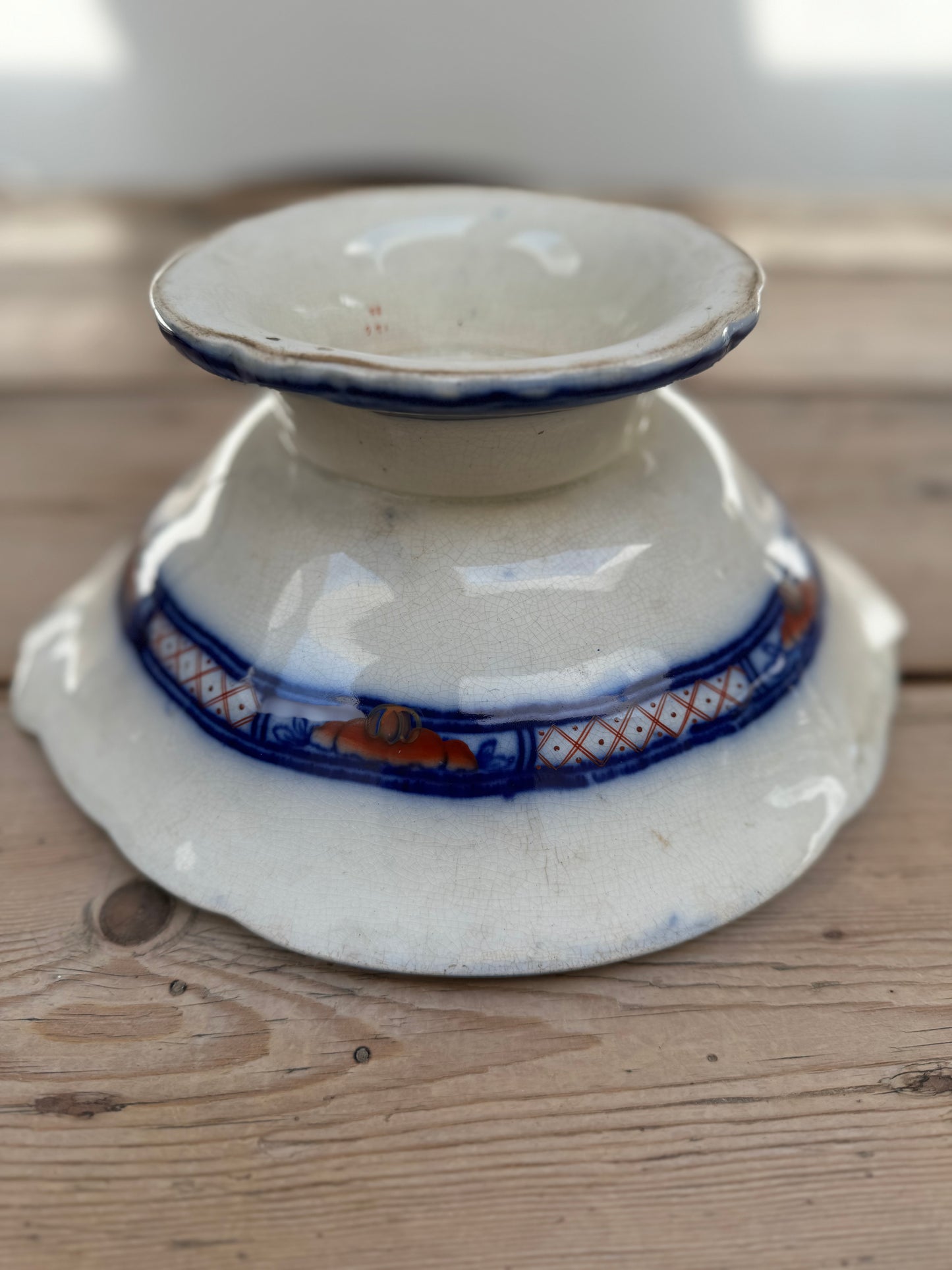 Decorative Ironstone Footed Bowl