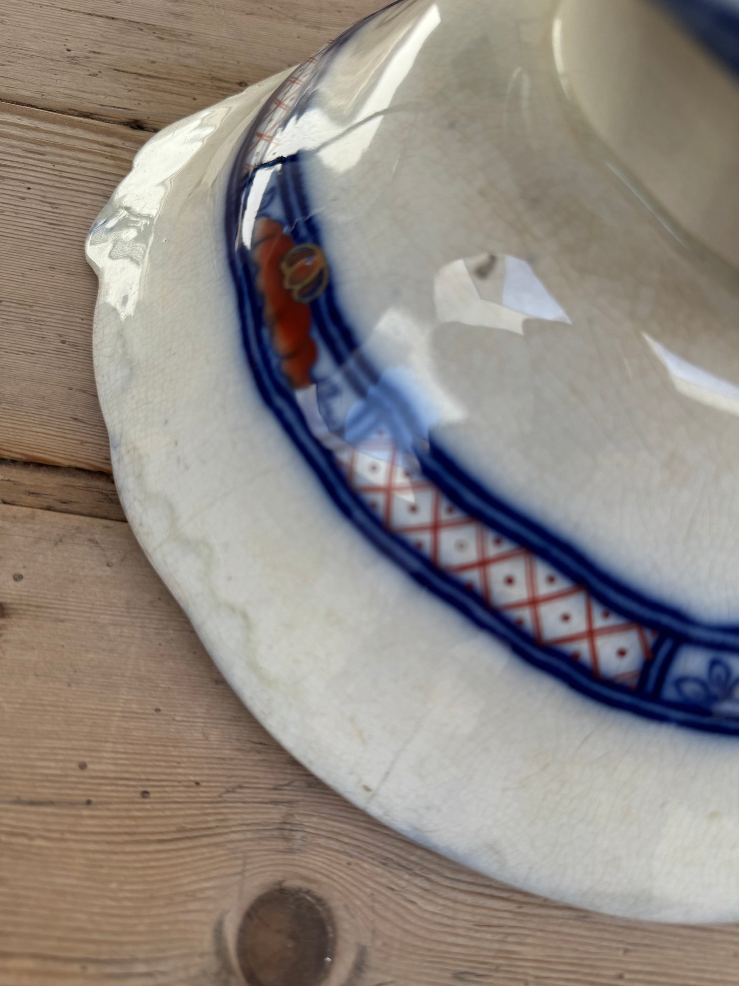 Decorative Ironstone Footed Bowl
