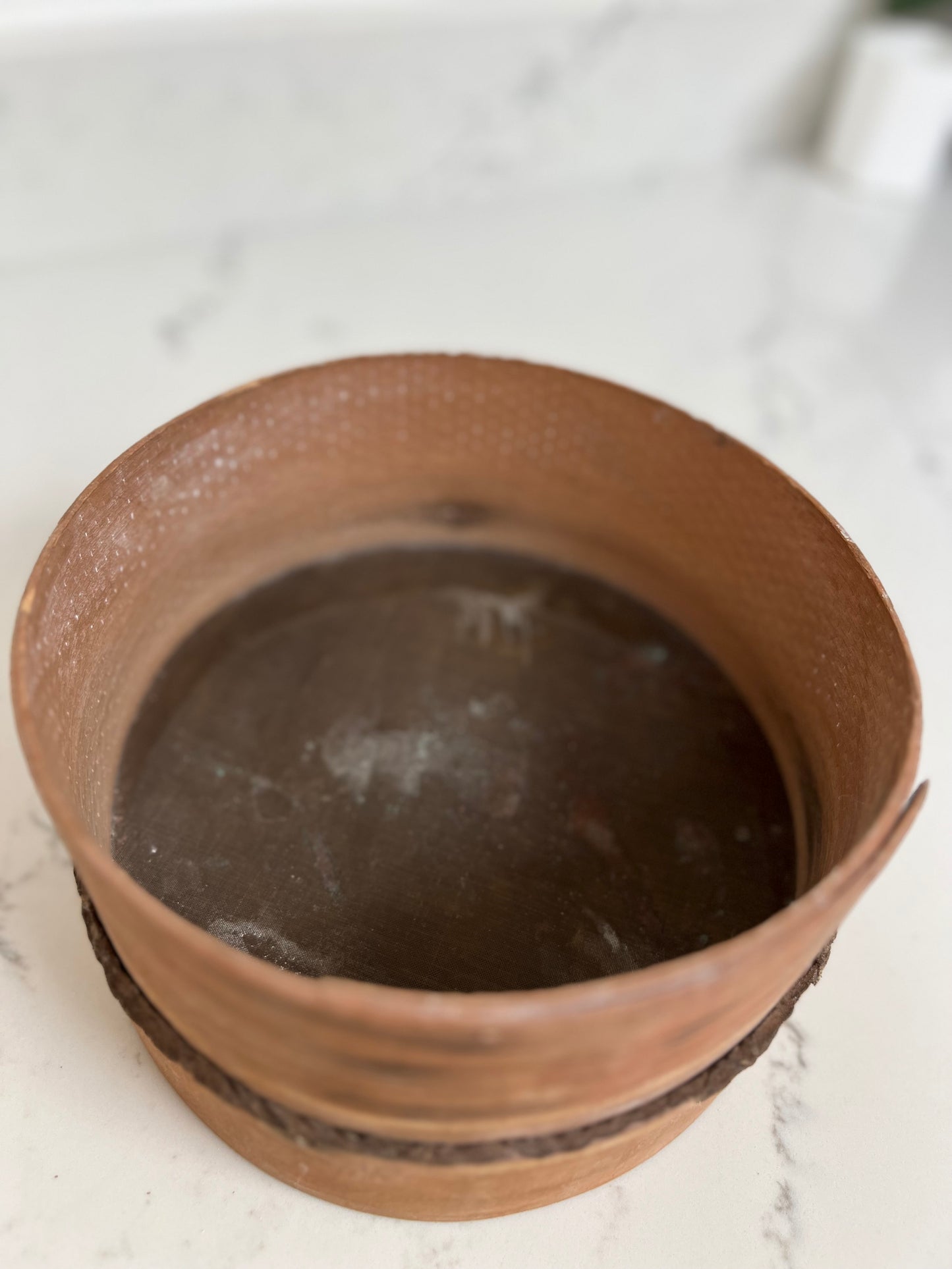 Medium Vintage Bentwood Flour Sieve