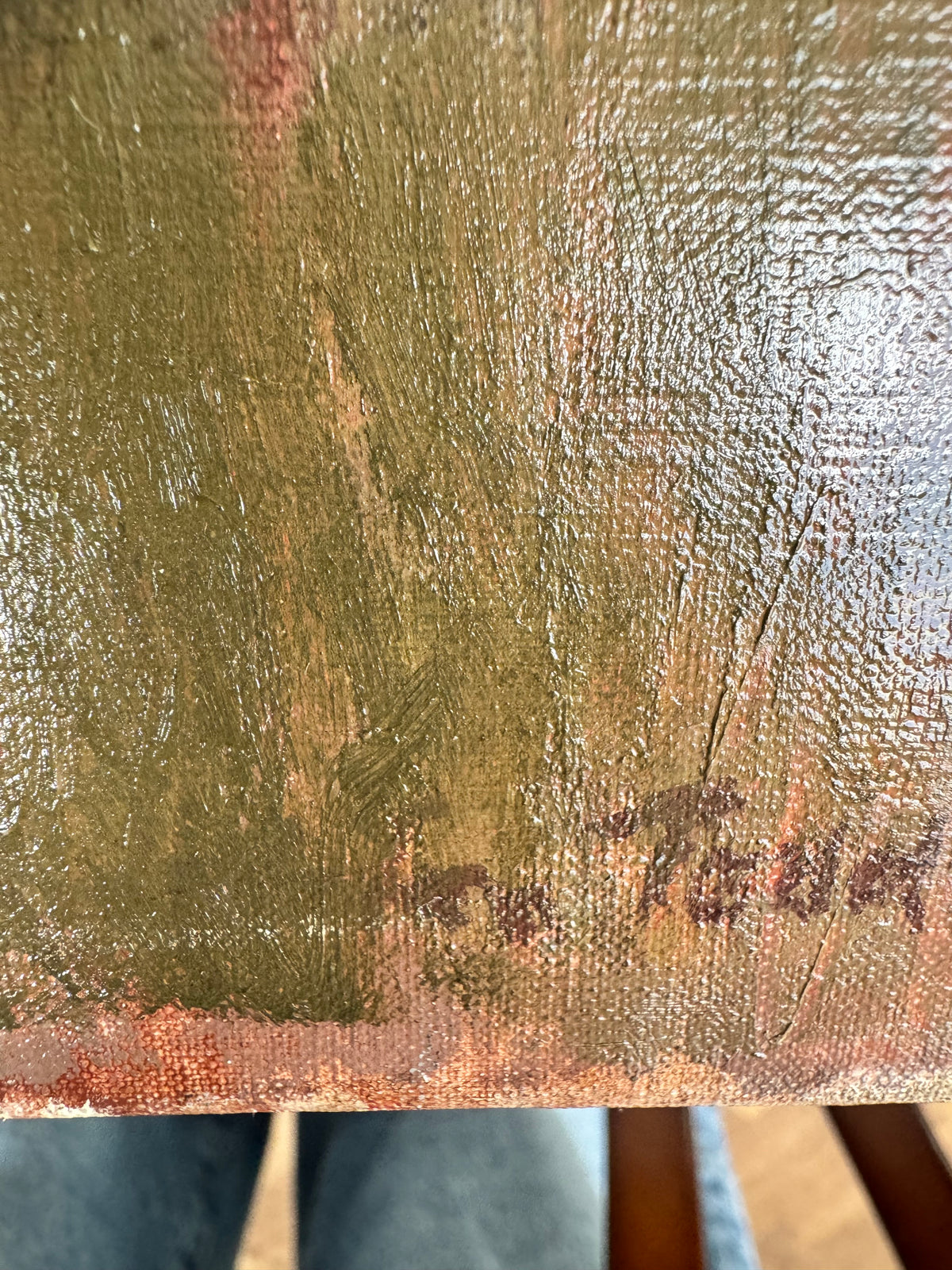 Mid Century British Nude Oil On Canvas Signed Todd