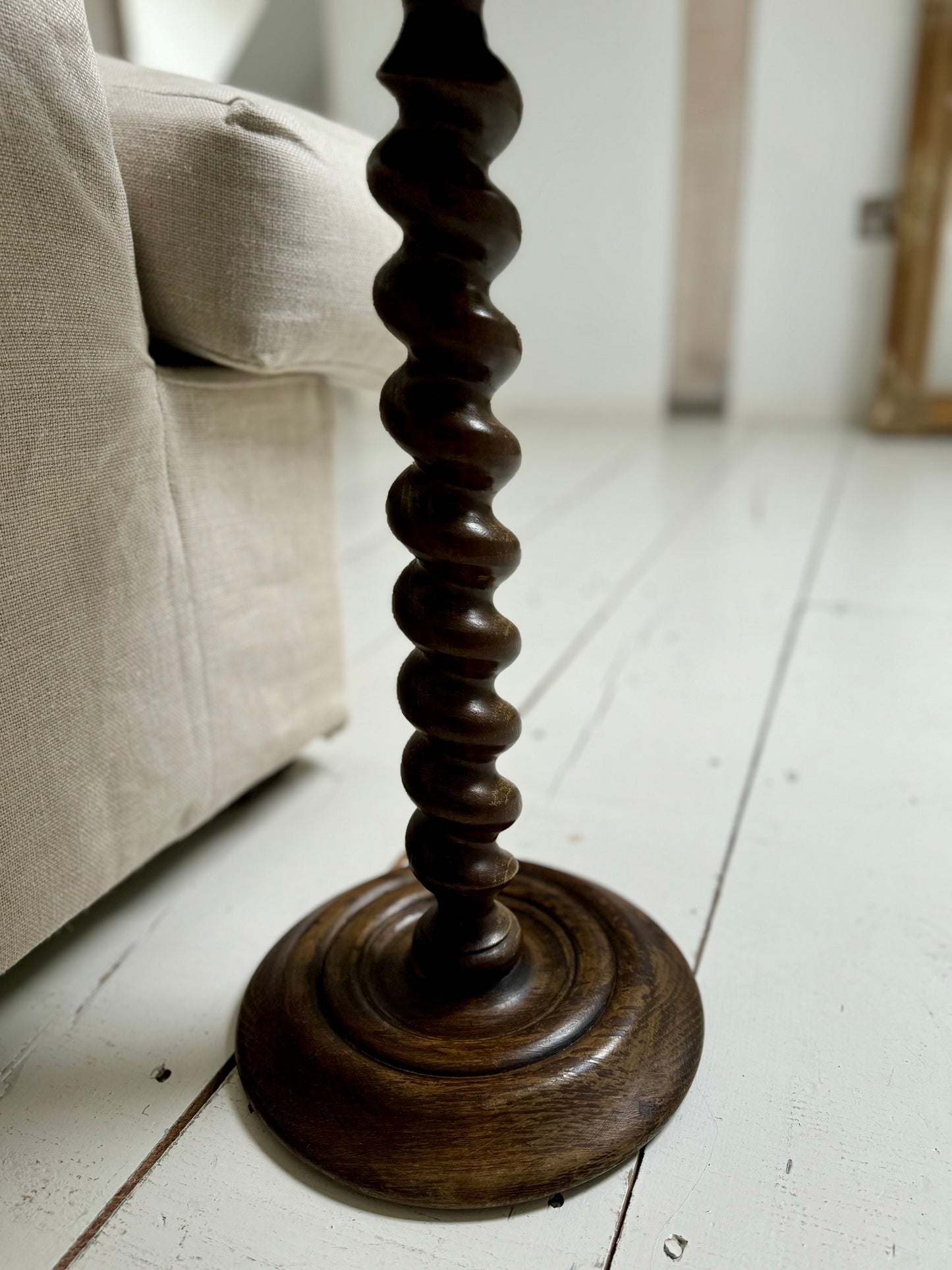 Antique French Barley Twist Small Side Table