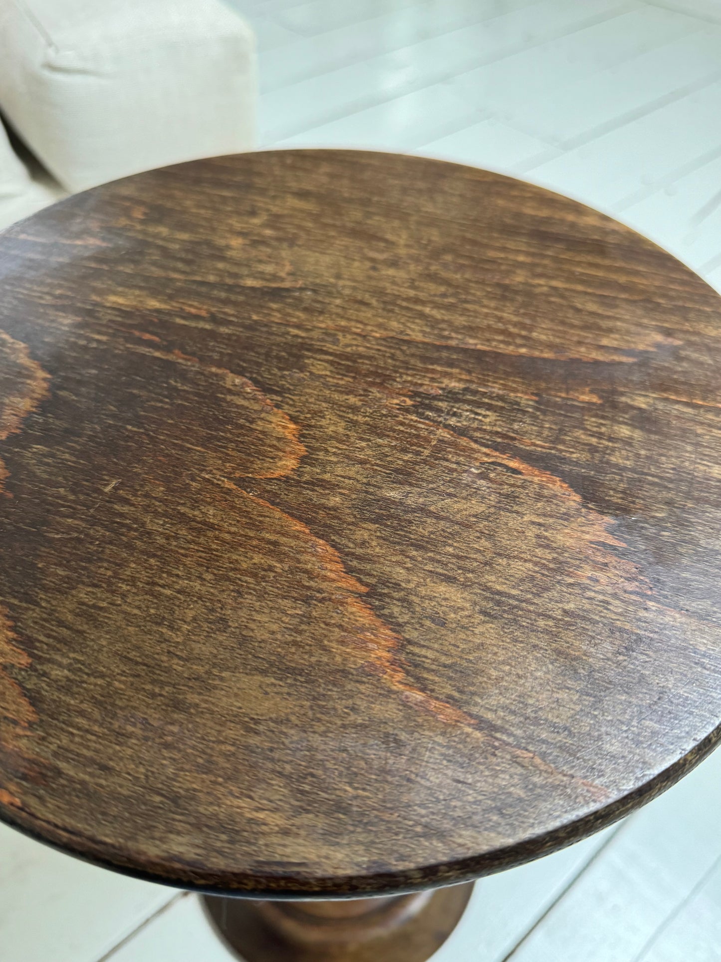 Antique French Barley Twist Small Side Table