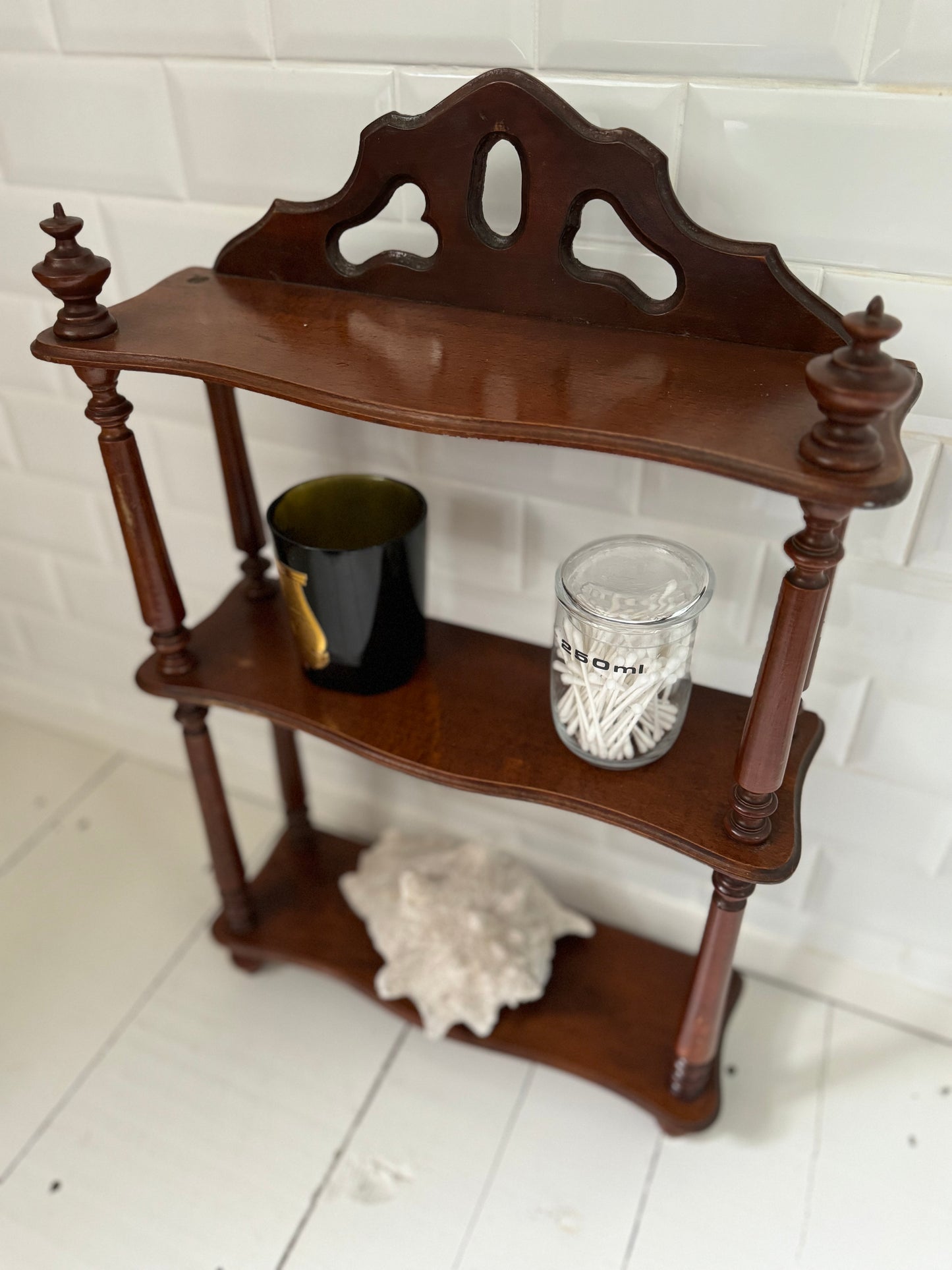 Antique French Mahogany Hanging Shelves