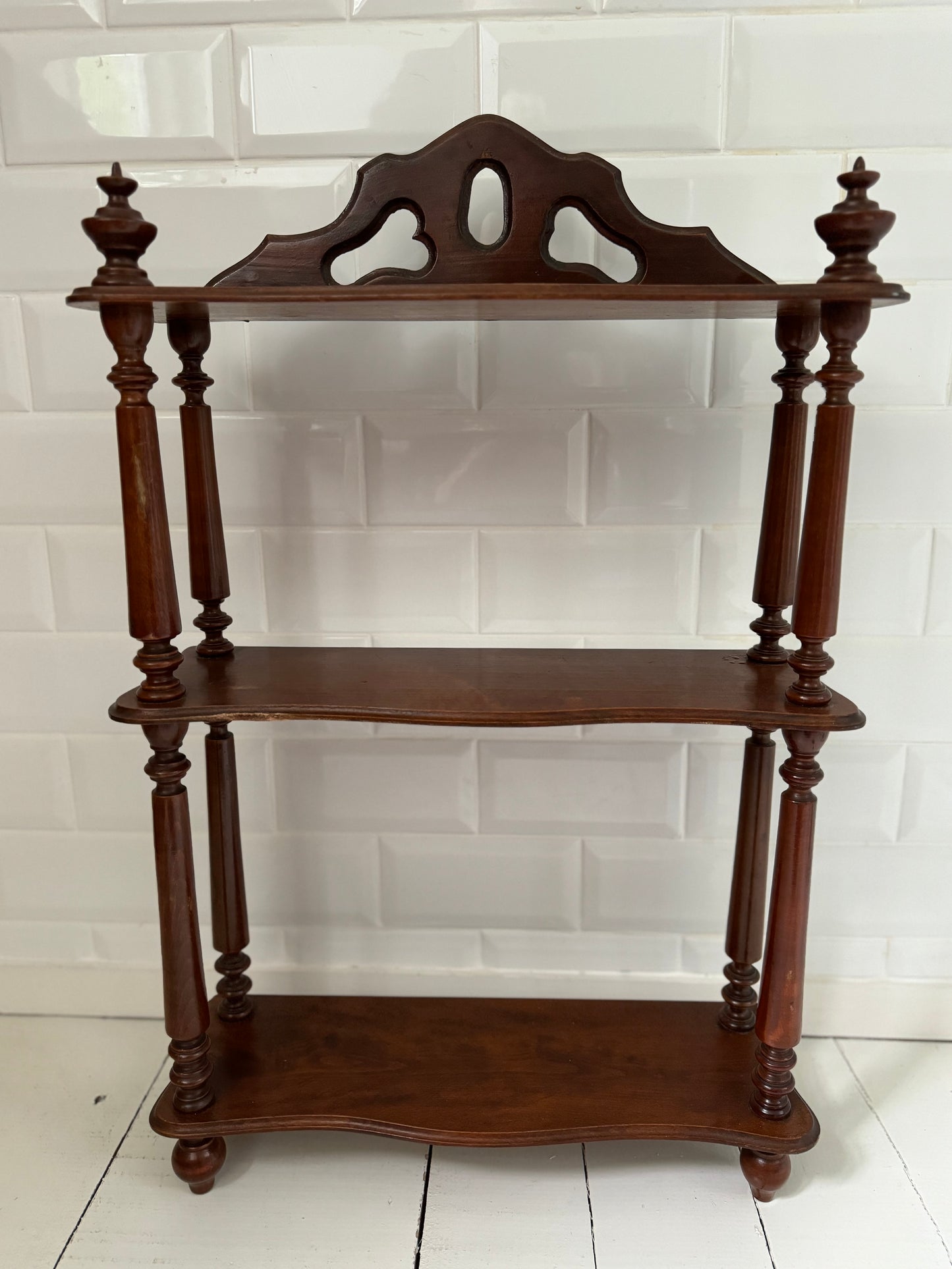 Antique French Mahogany Hanging Shelves