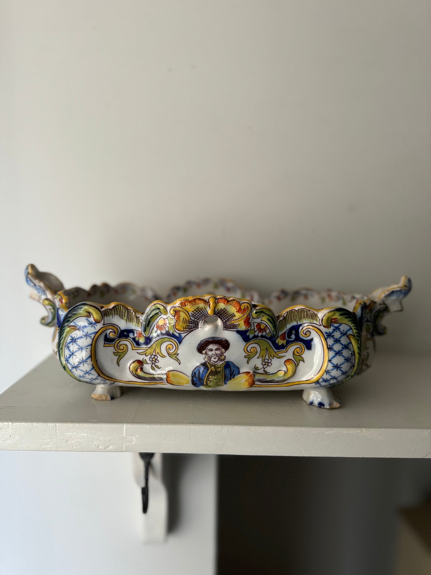 Antique French Early 20th Century Faience Jardinière