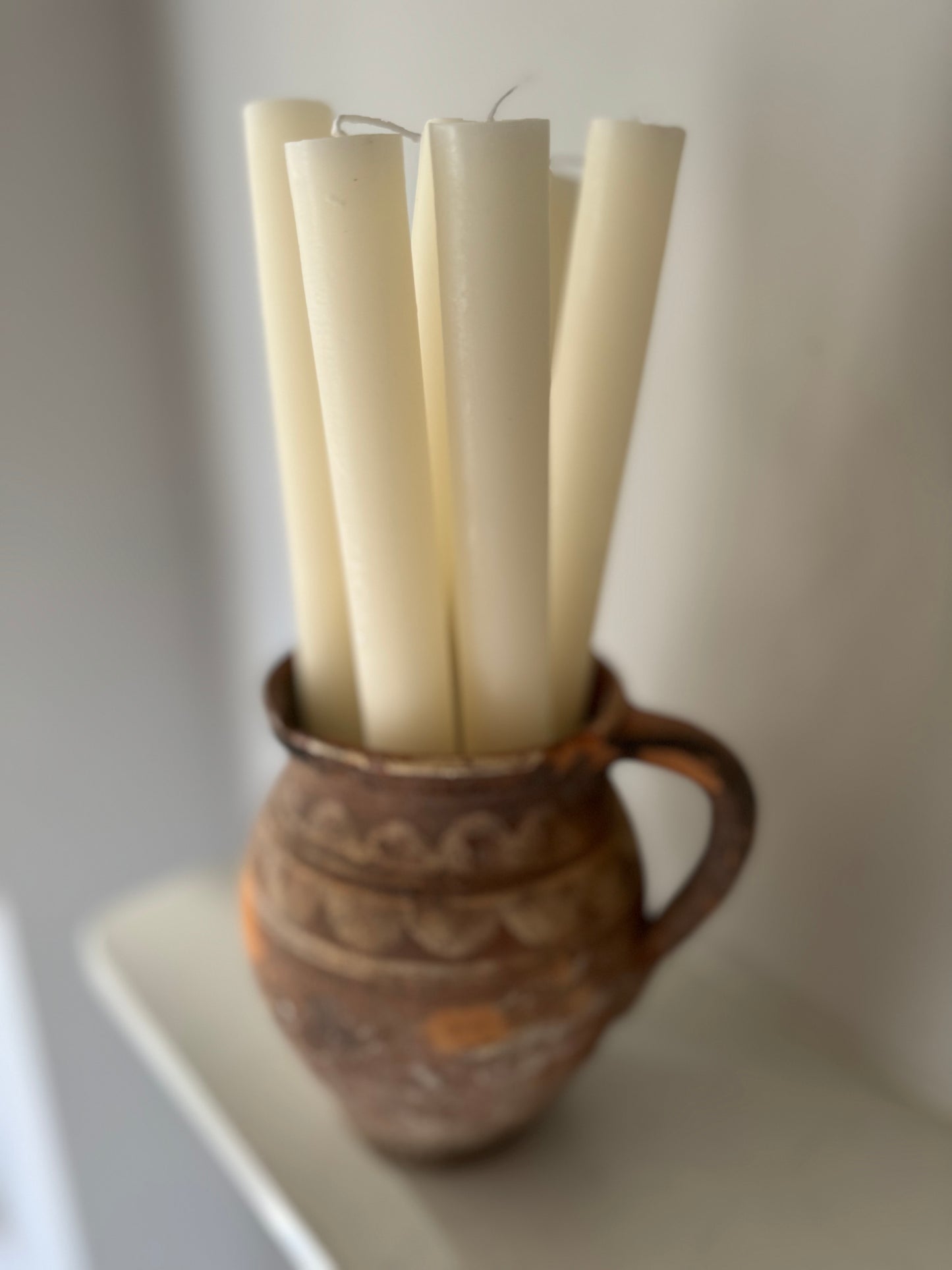 Hand Poured Ivory Wax Pillar Candle