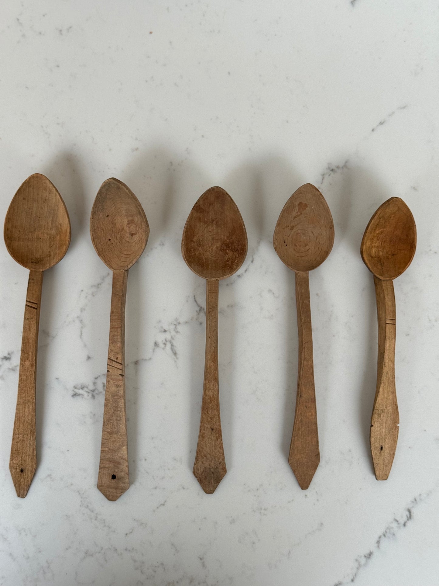 Vintage Hand Carved Wooden Spoons