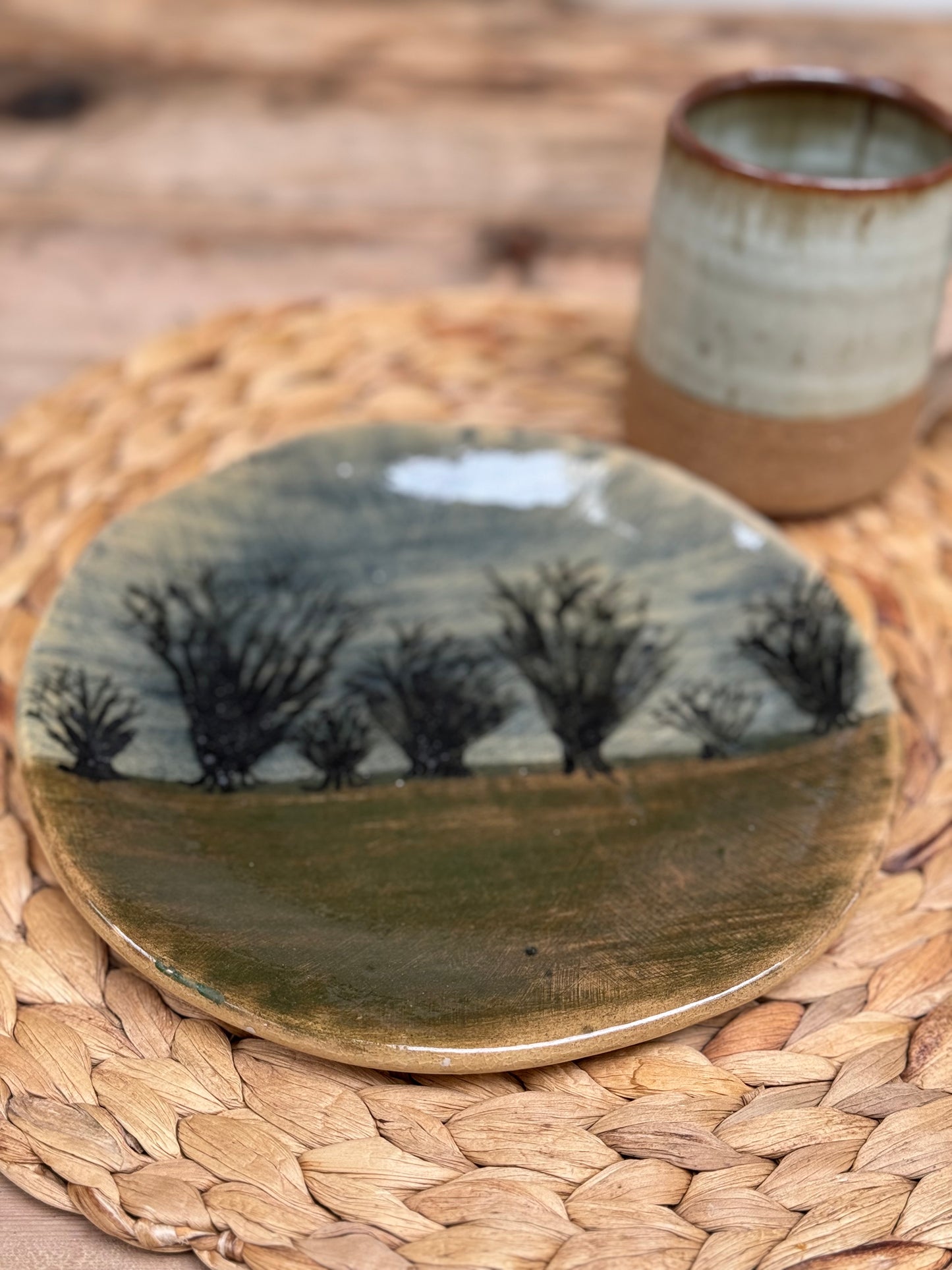 Decorative Vintage Studio Pottery Plate