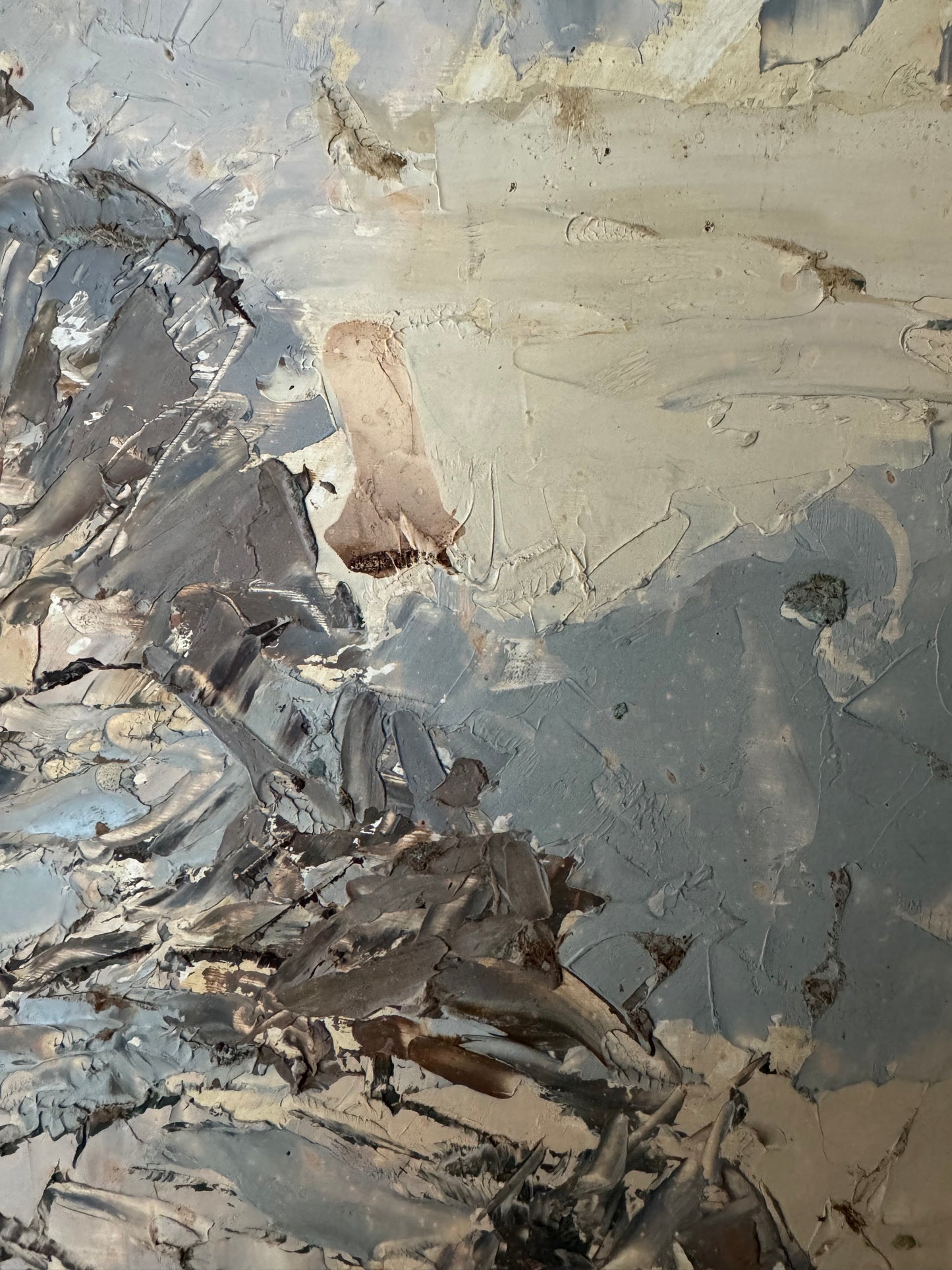 Vintage Expressive Mid Century Landscape Oil On Board