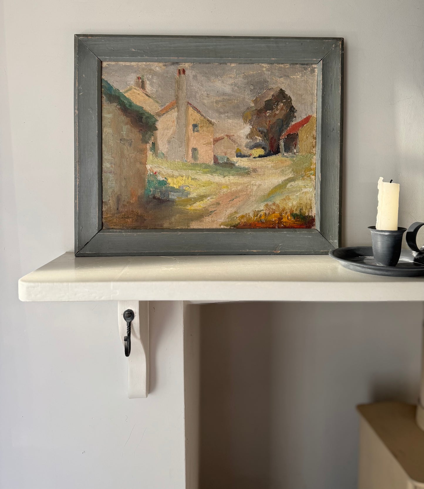 Mid Century Framed Oil On Board Cornish Landscape Study