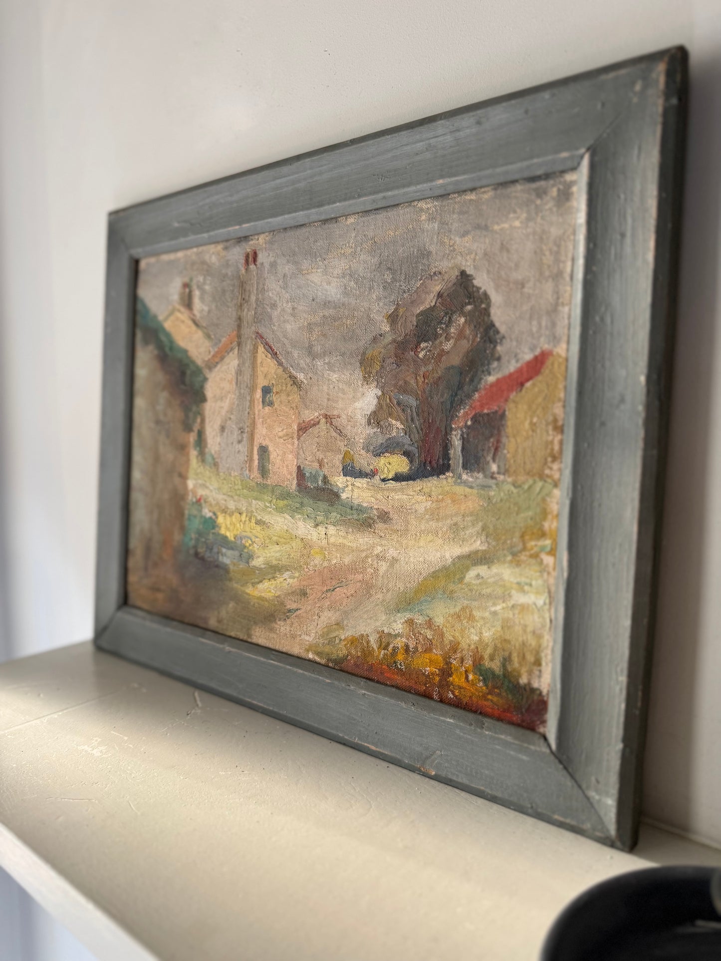 Mid Century Framed Oil On Board Cornish Landscape Study
