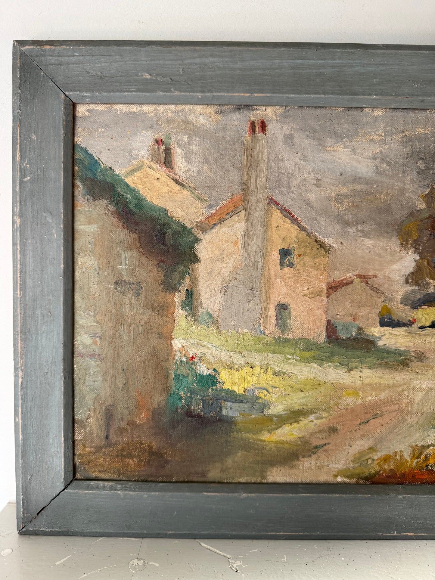 Mid Century Framed Oil On Board Cornish Landscape Study
