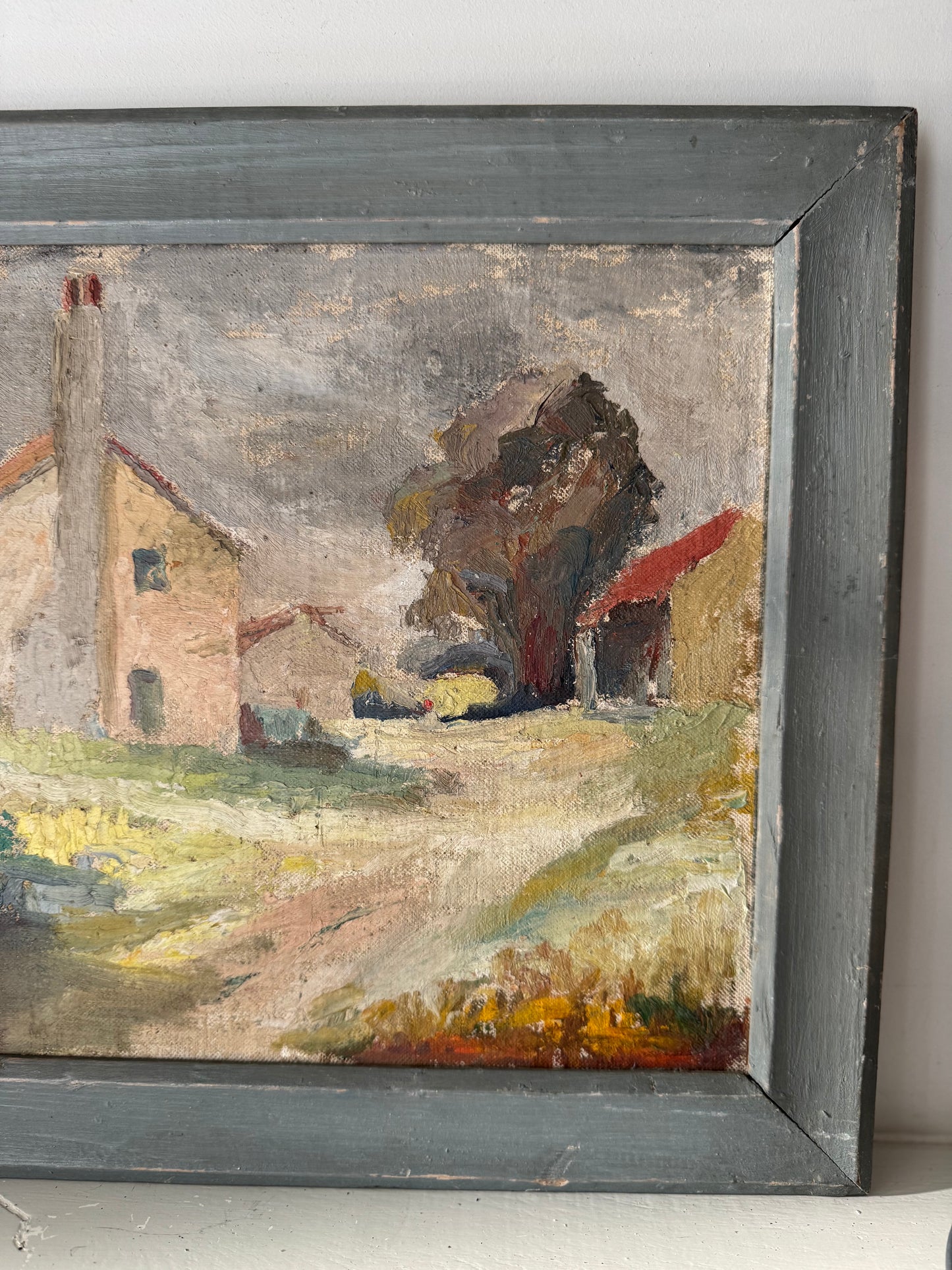 Mid Century Framed Oil On Board Cornish Landscape Study