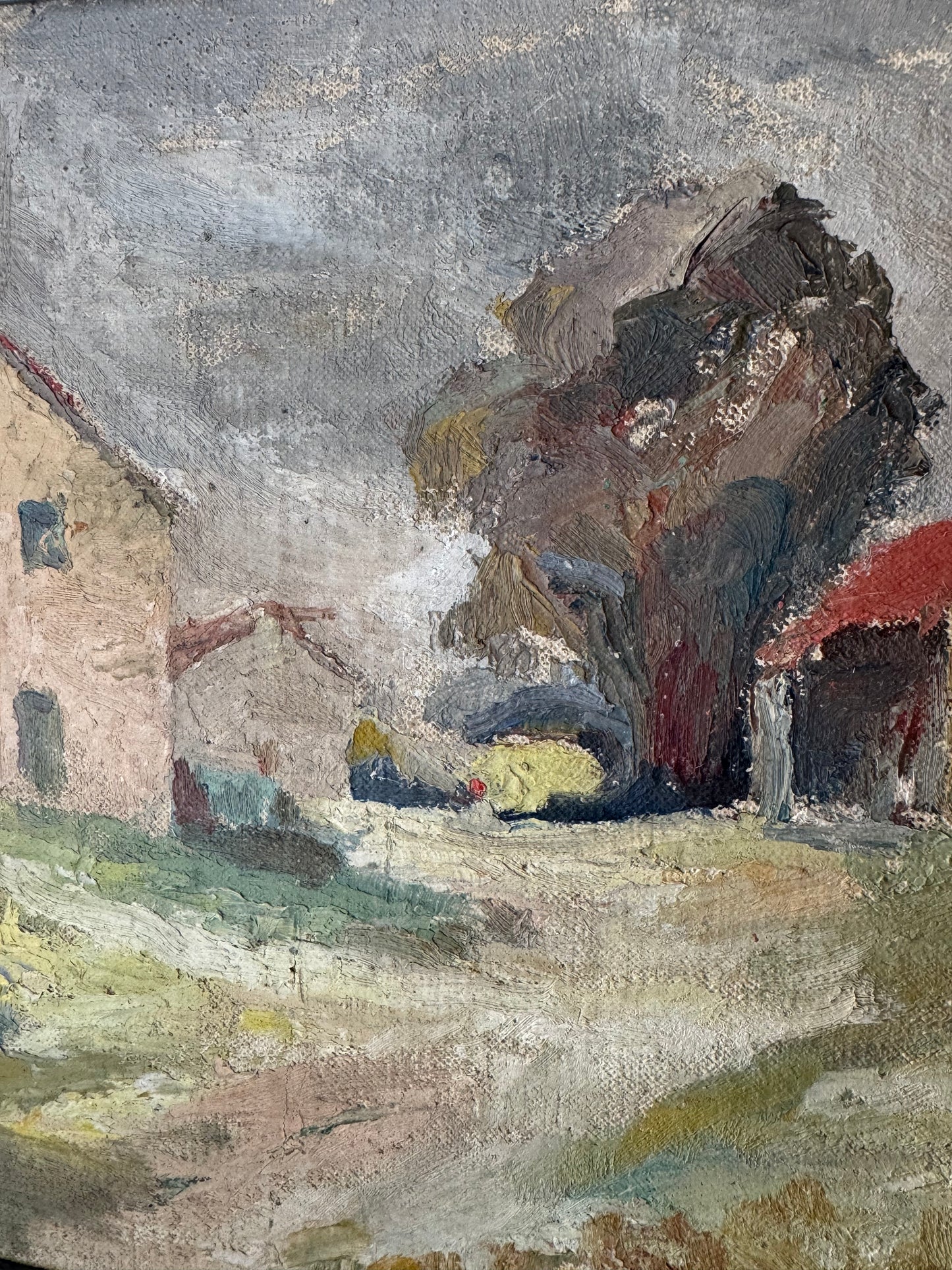 Mid Century Framed Oil On Board Cornish Landscape Study