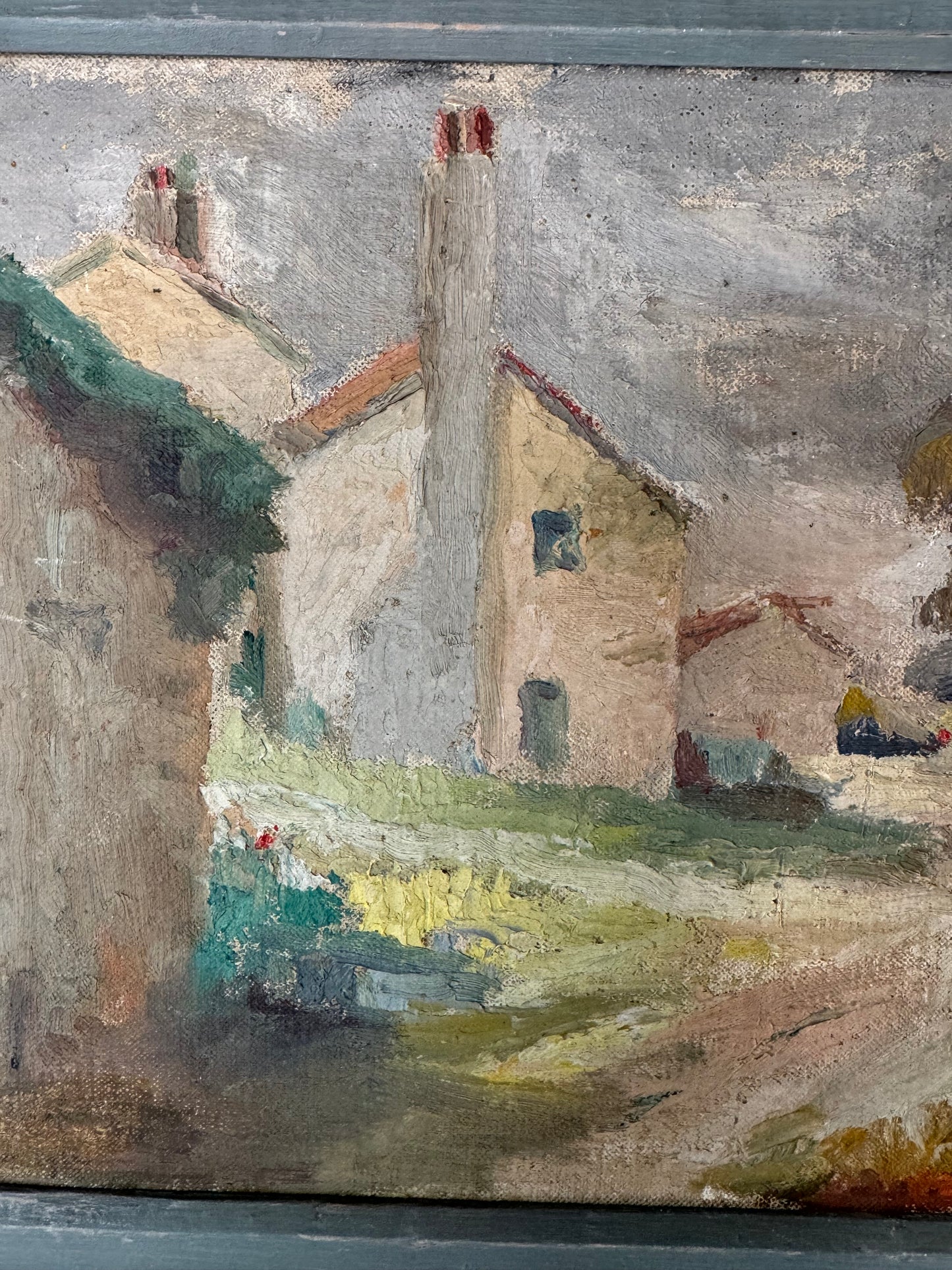 Mid Century Framed Oil On Board Cornish Landscape Study