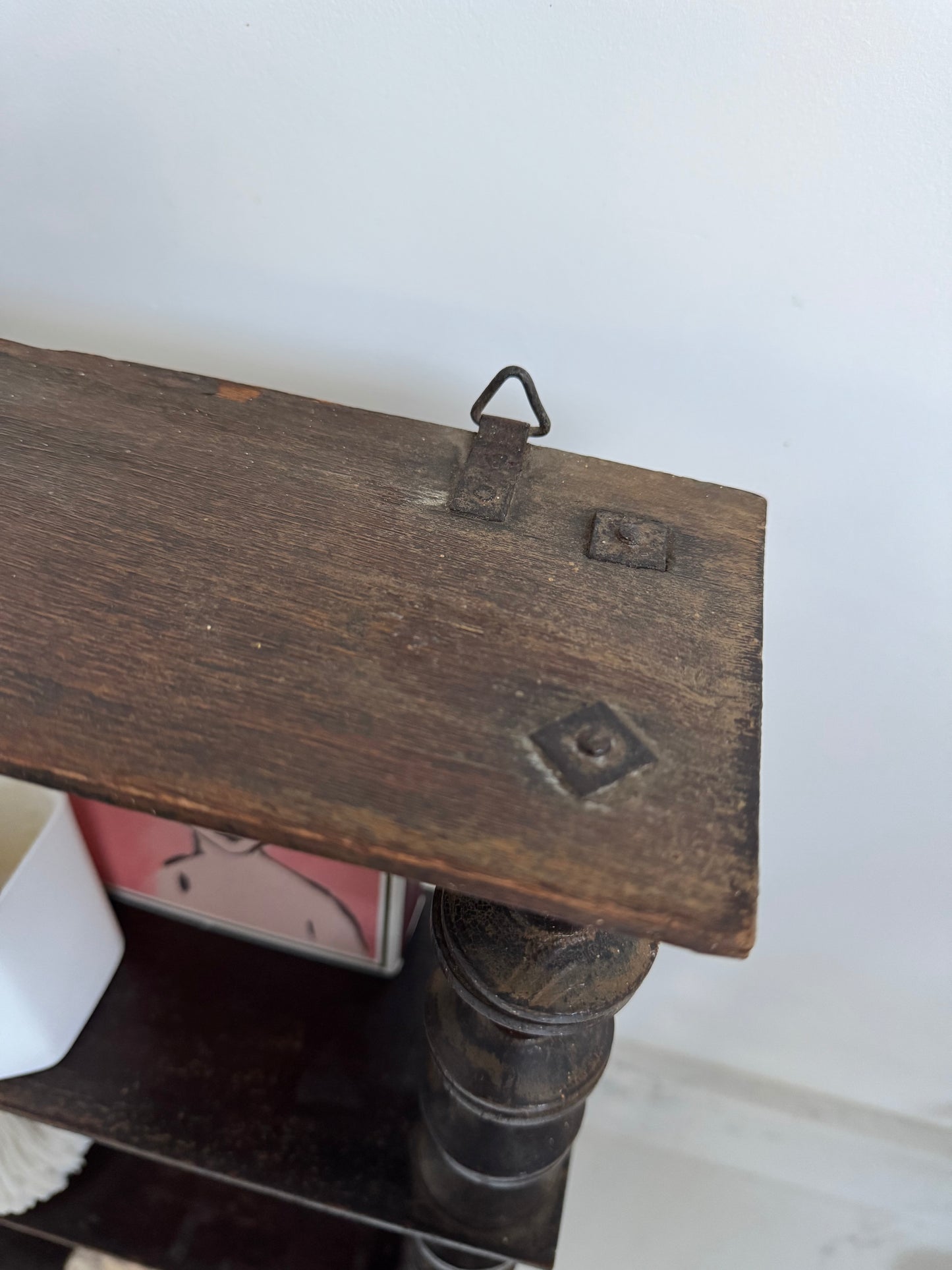 Antique Small Folk Art Hanging Bobbin Shelves