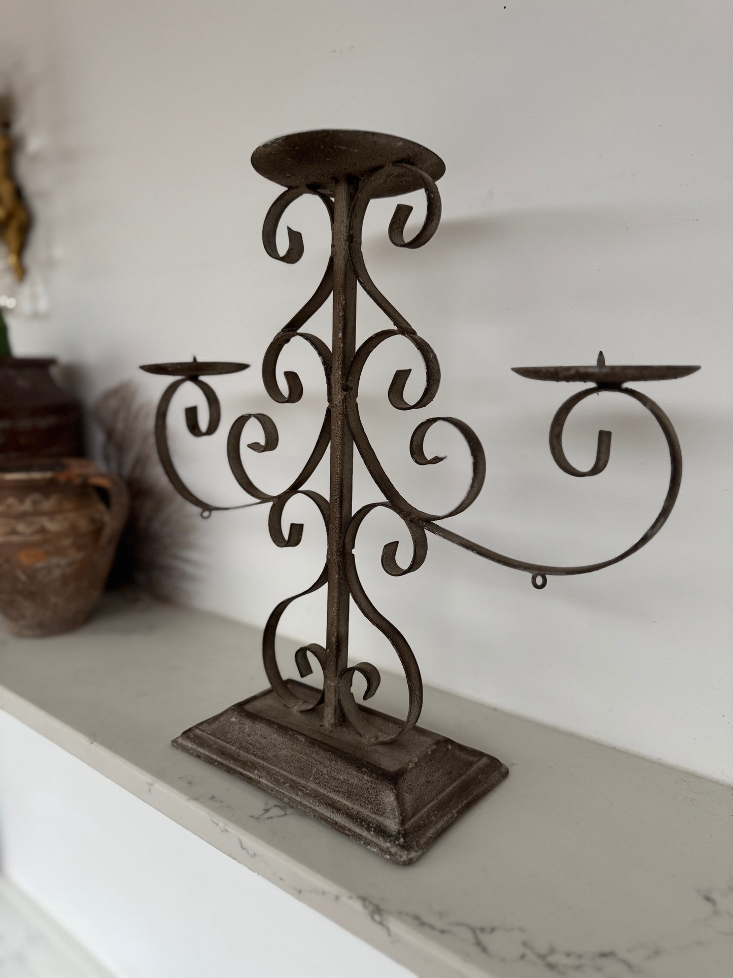 Vintage Scroll Candelabra