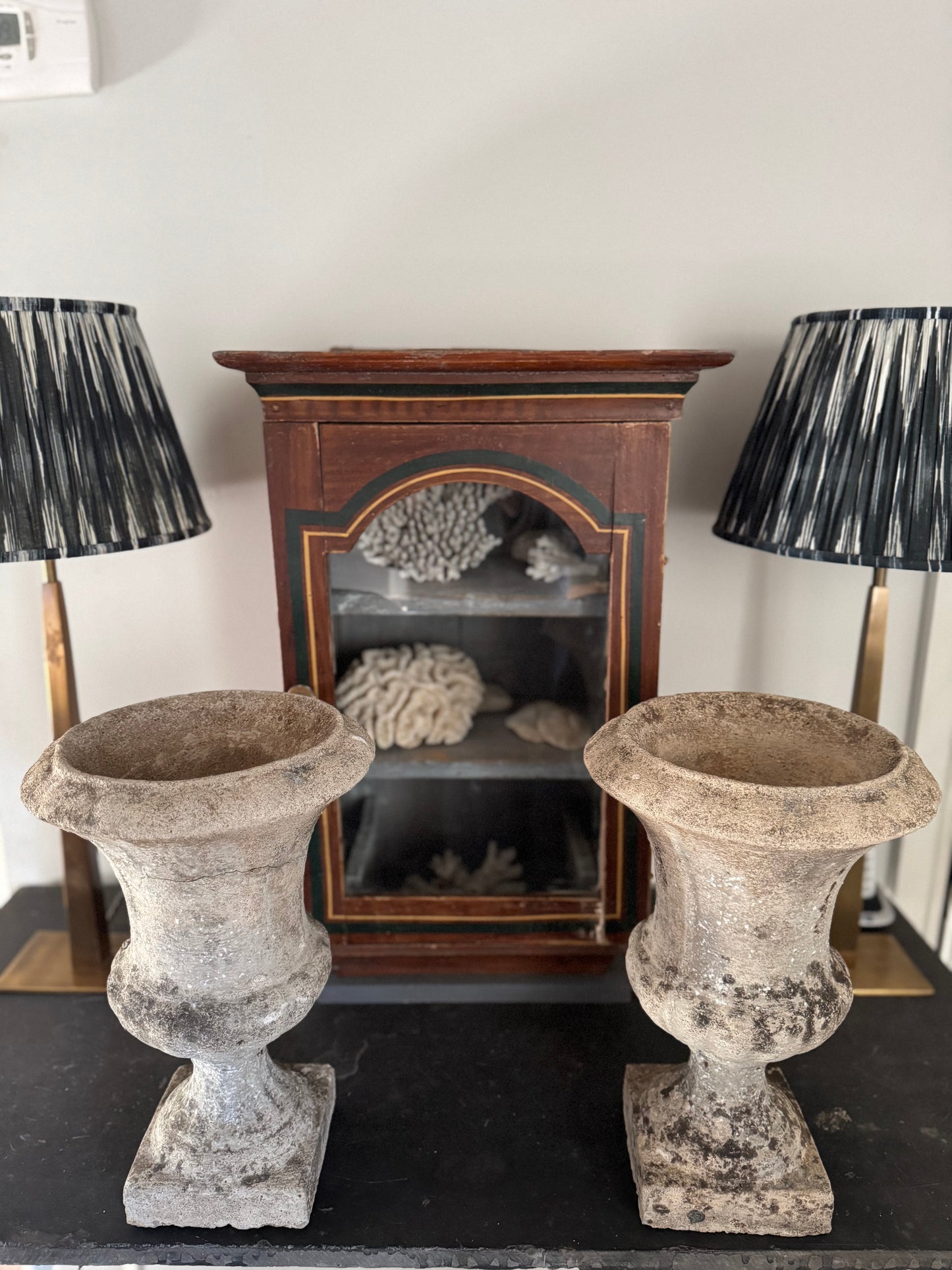 Pair of Vintage French Stone Urns