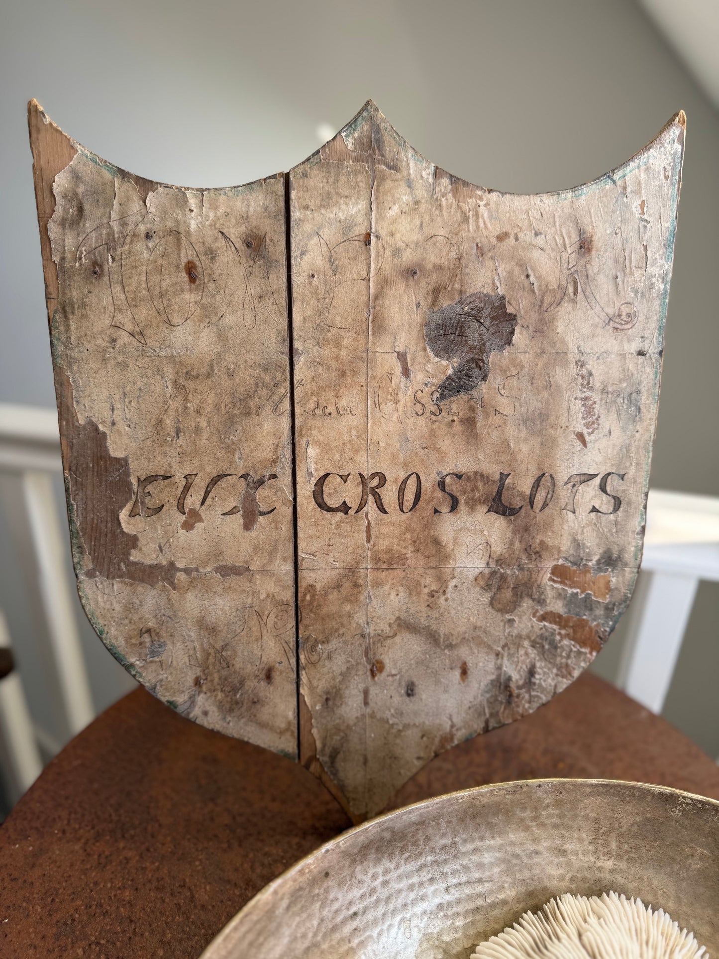 Antique French Hand Painted Tombola Sign