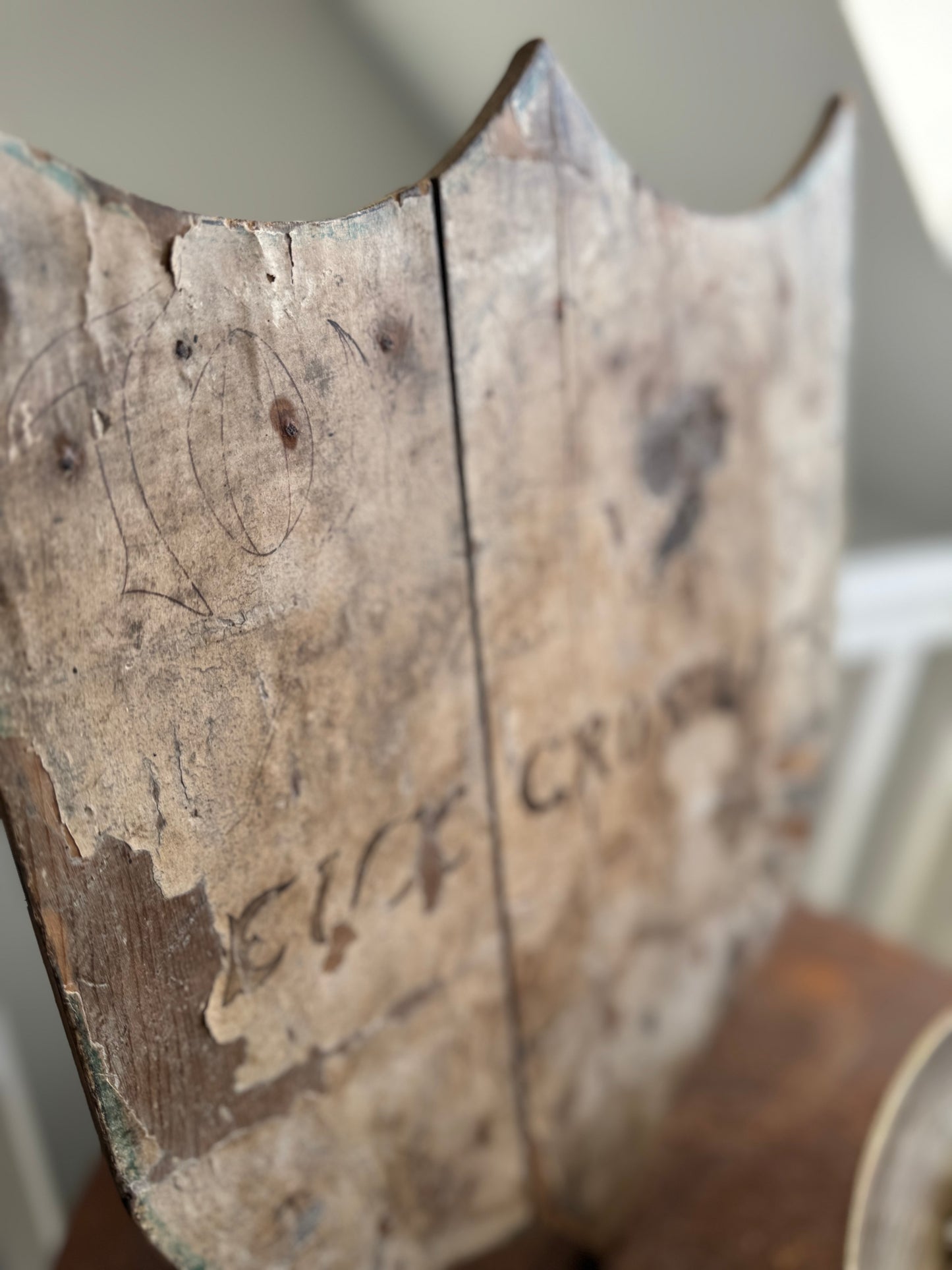 Antique French Hand Painted Tombola Sign