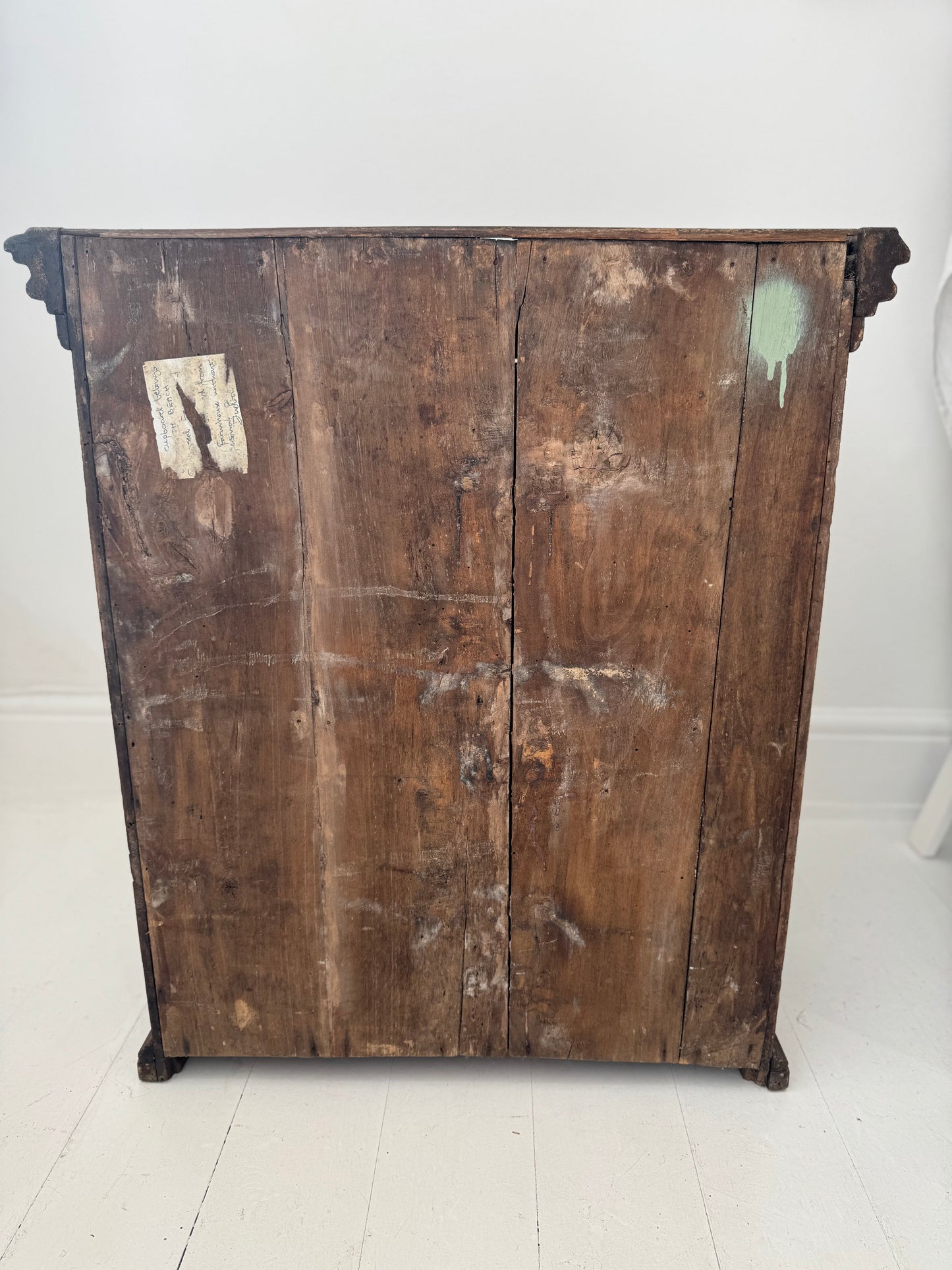 Antique Elm Burr Wood Cupboard