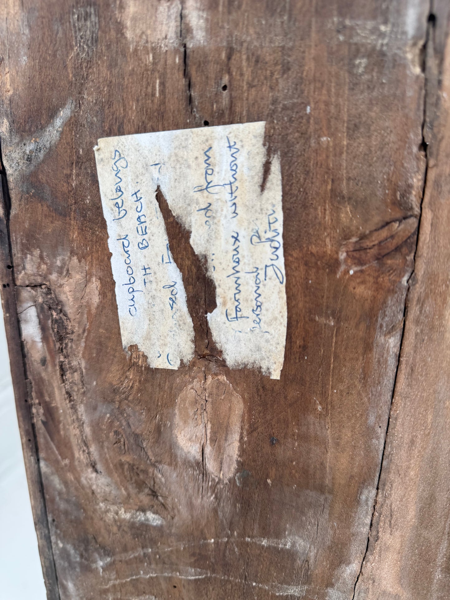 Antique Elm Burr Wood Cupboard