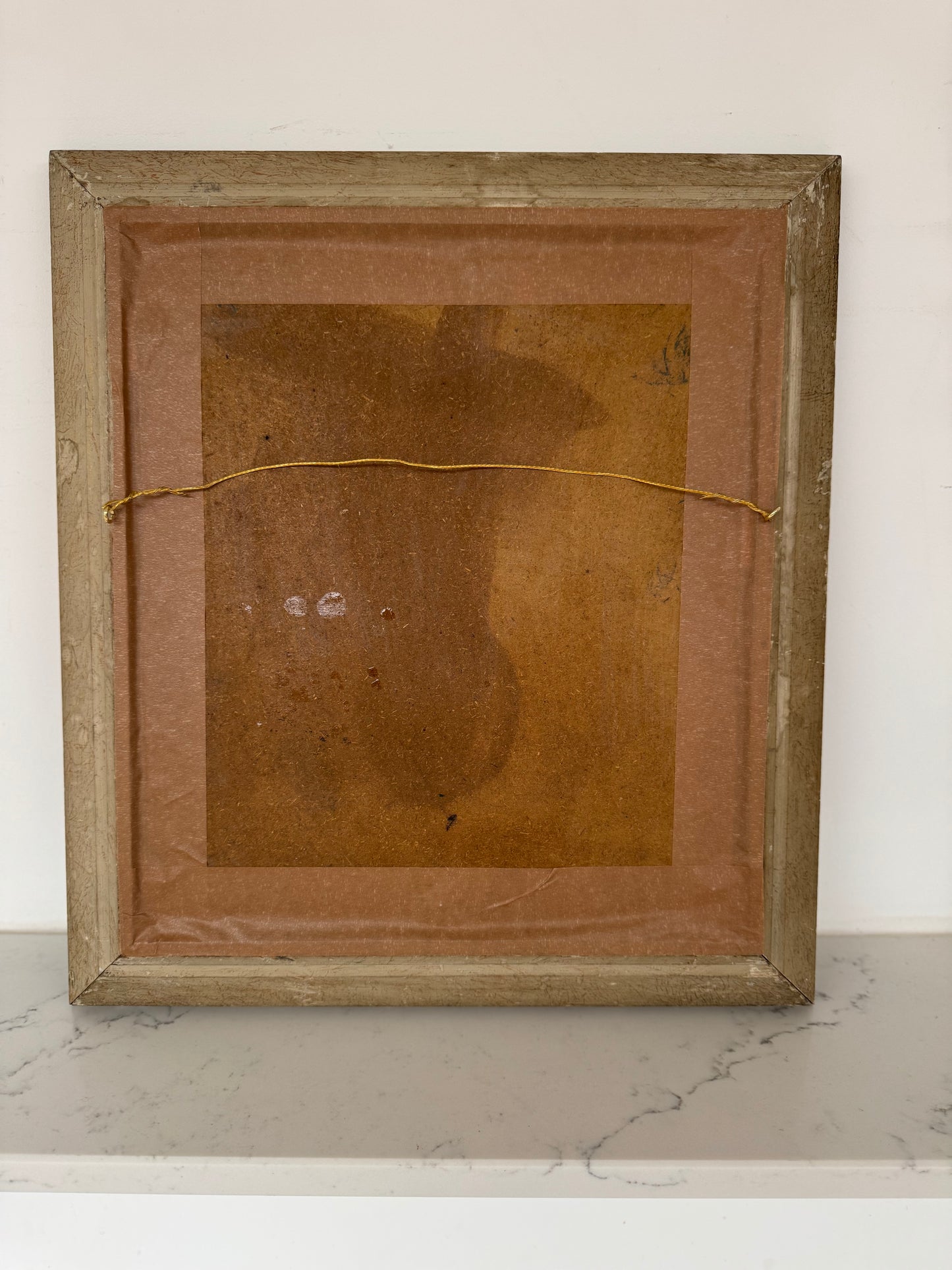 Antique Framed Oil On Board Flemish Landscape Study