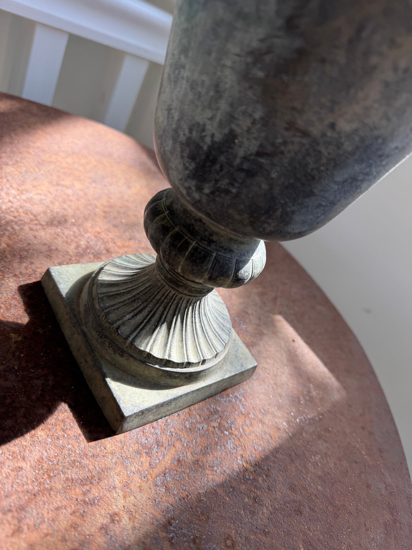 Vintage Metal Vase With Beautiful Patina