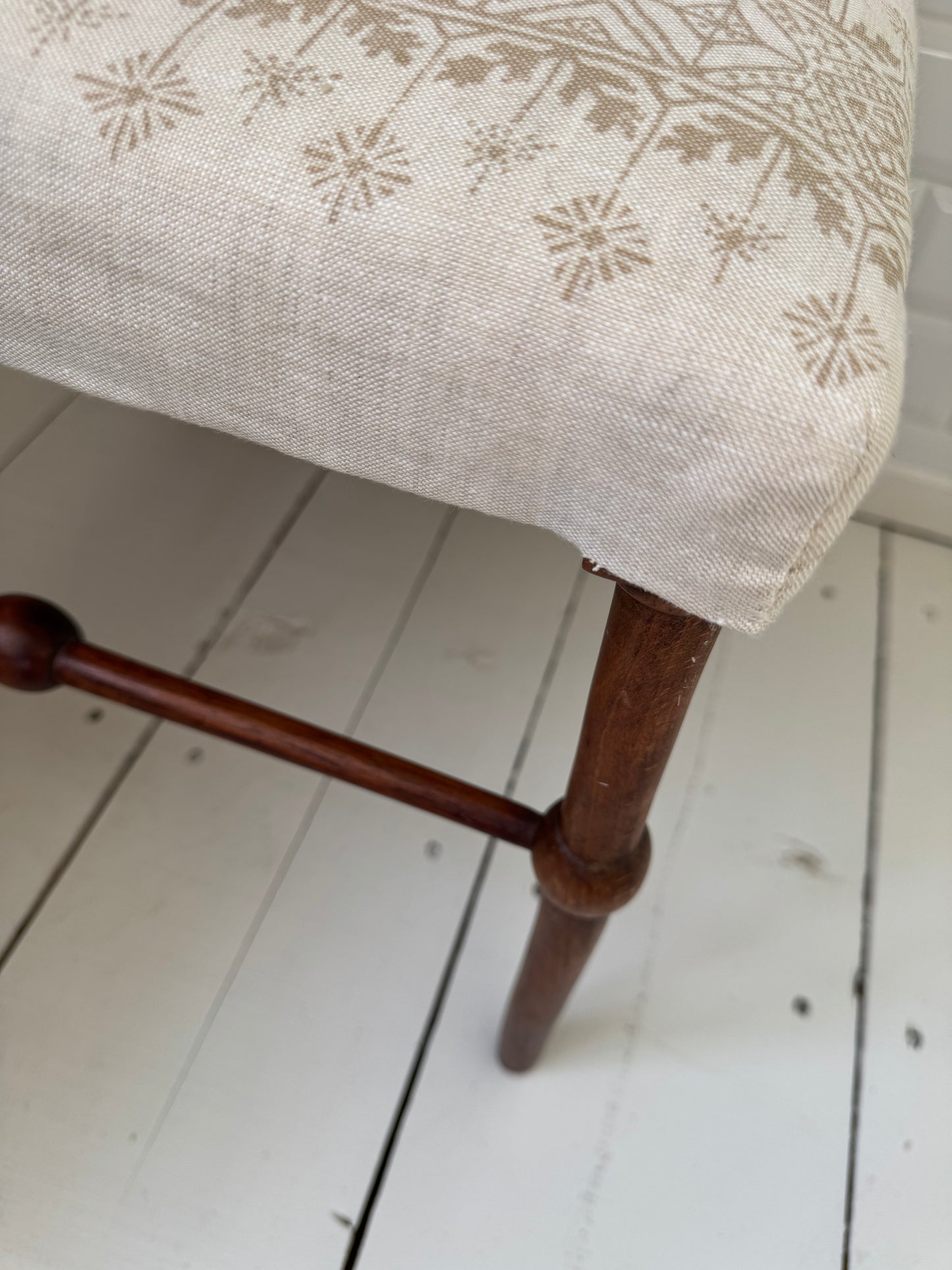 Antique Art Deco Bobbin Corner Chair