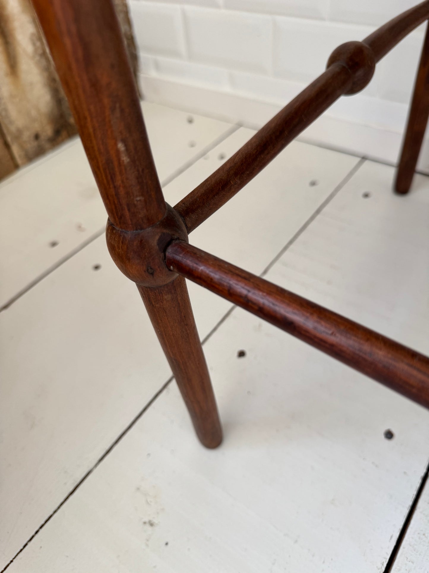 Antique Art Deco Bobbin Corner Chair