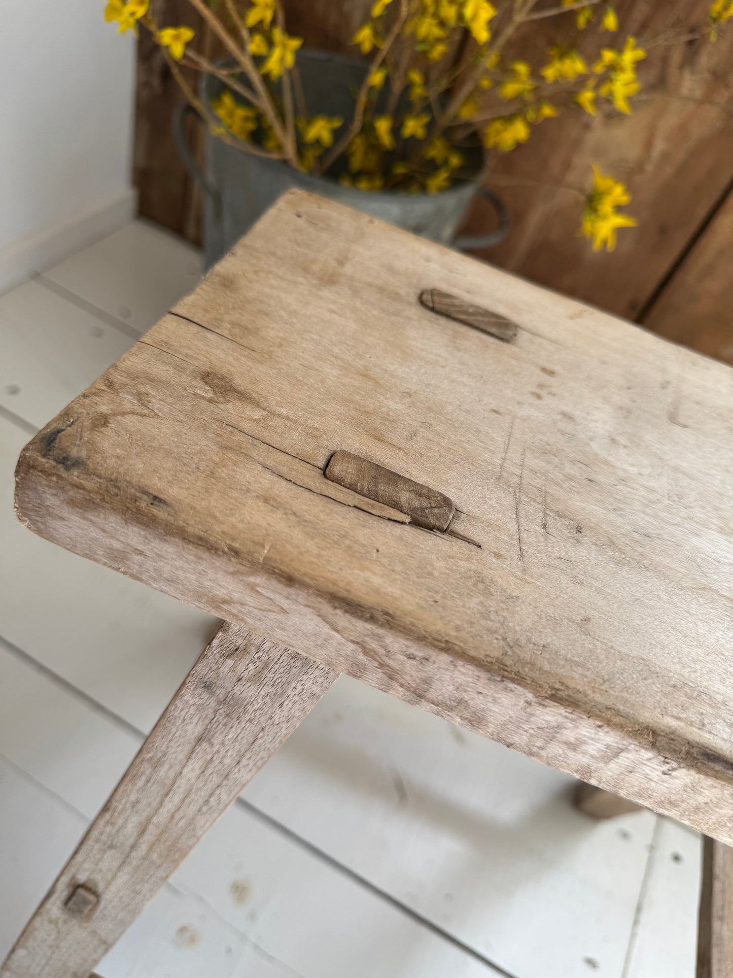 Vintage Elm Rustic Stool