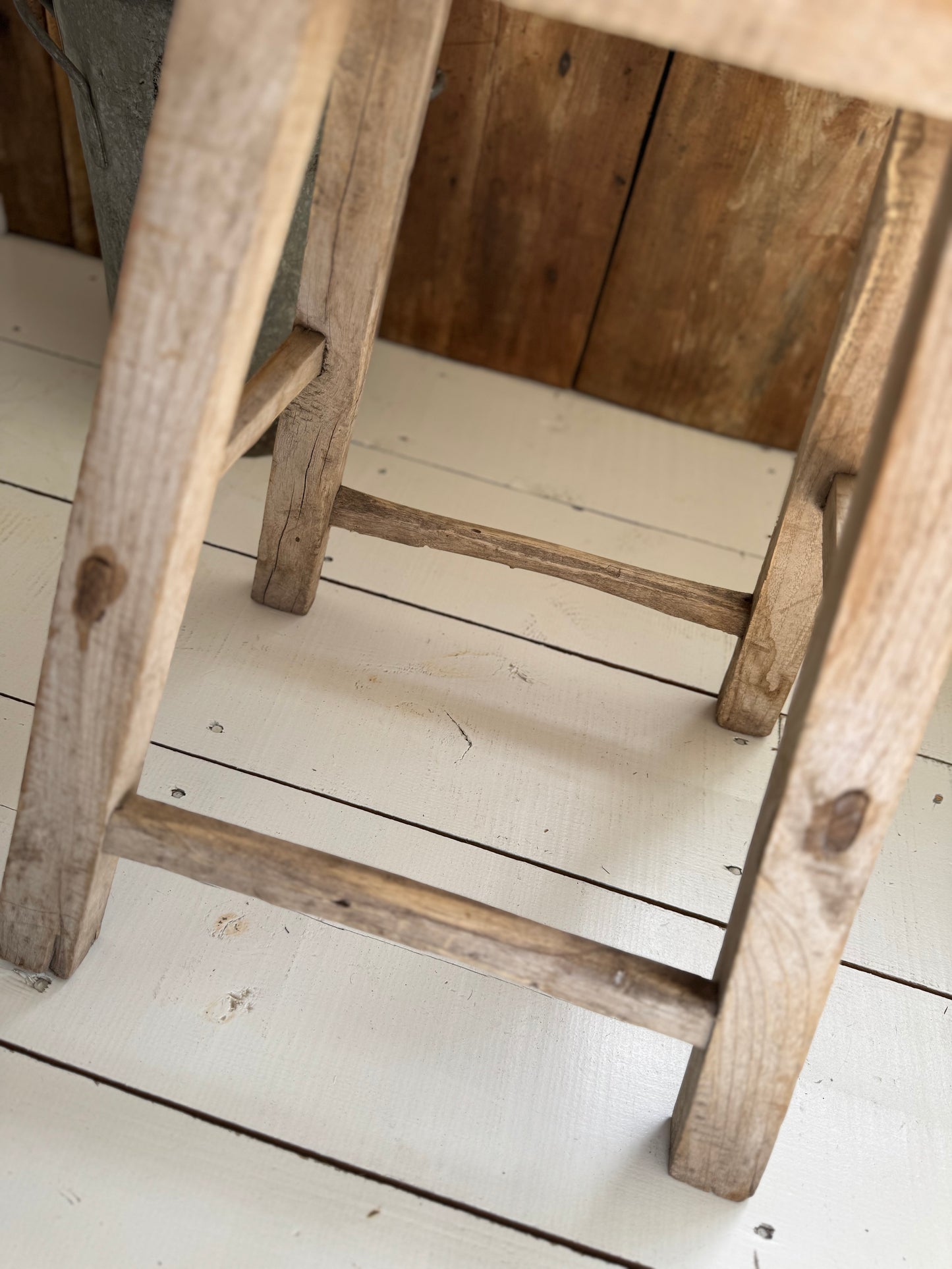 Vintage Elm Rustic Stool