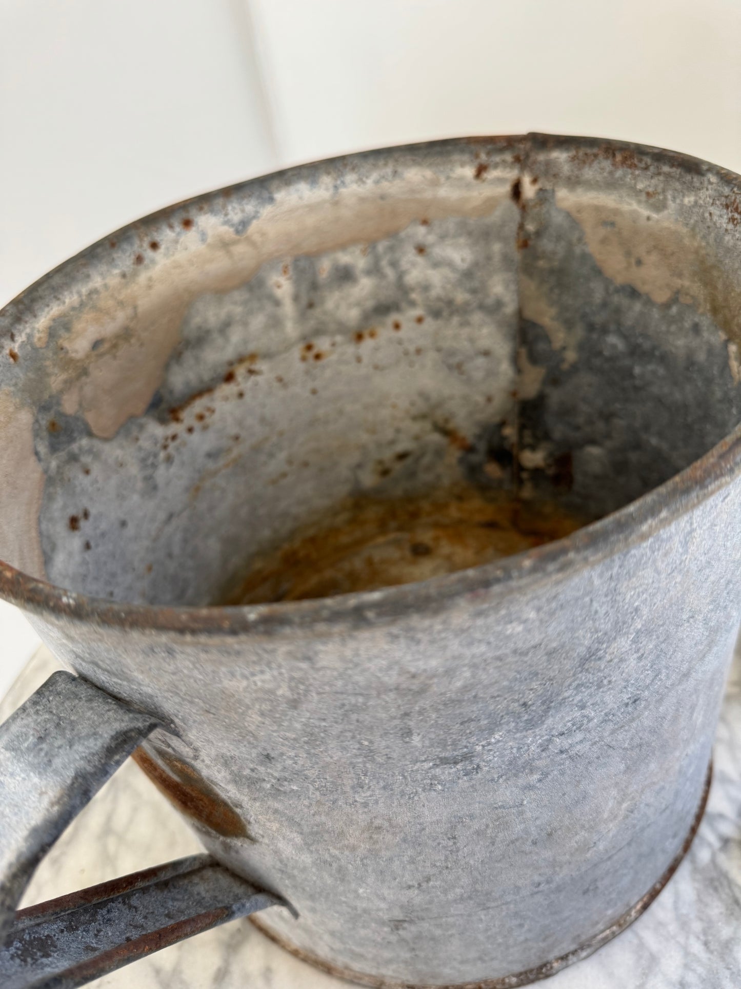 Vintage Small Zinc Galvanised Planter