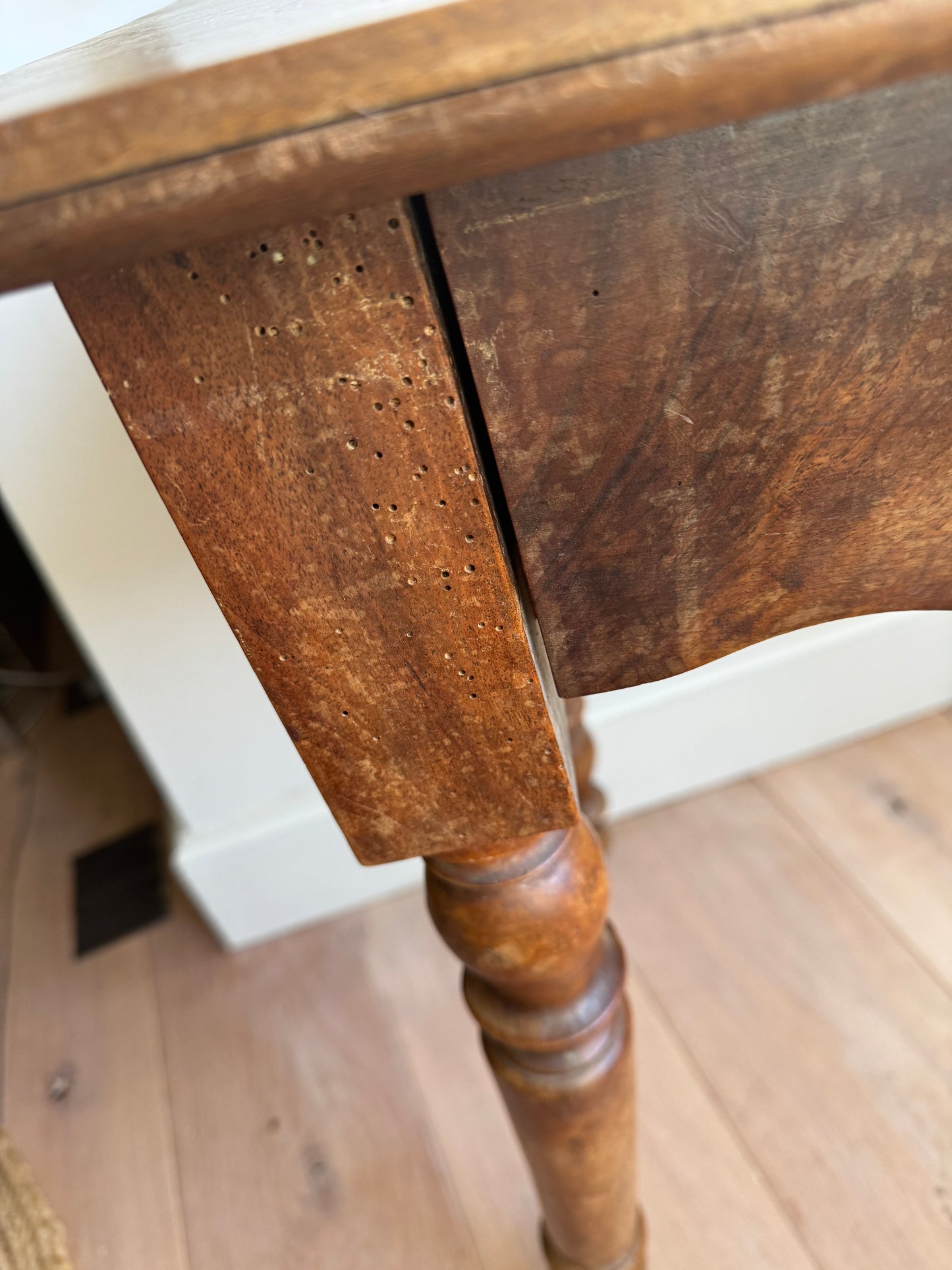 Antique French Walnut Side Table