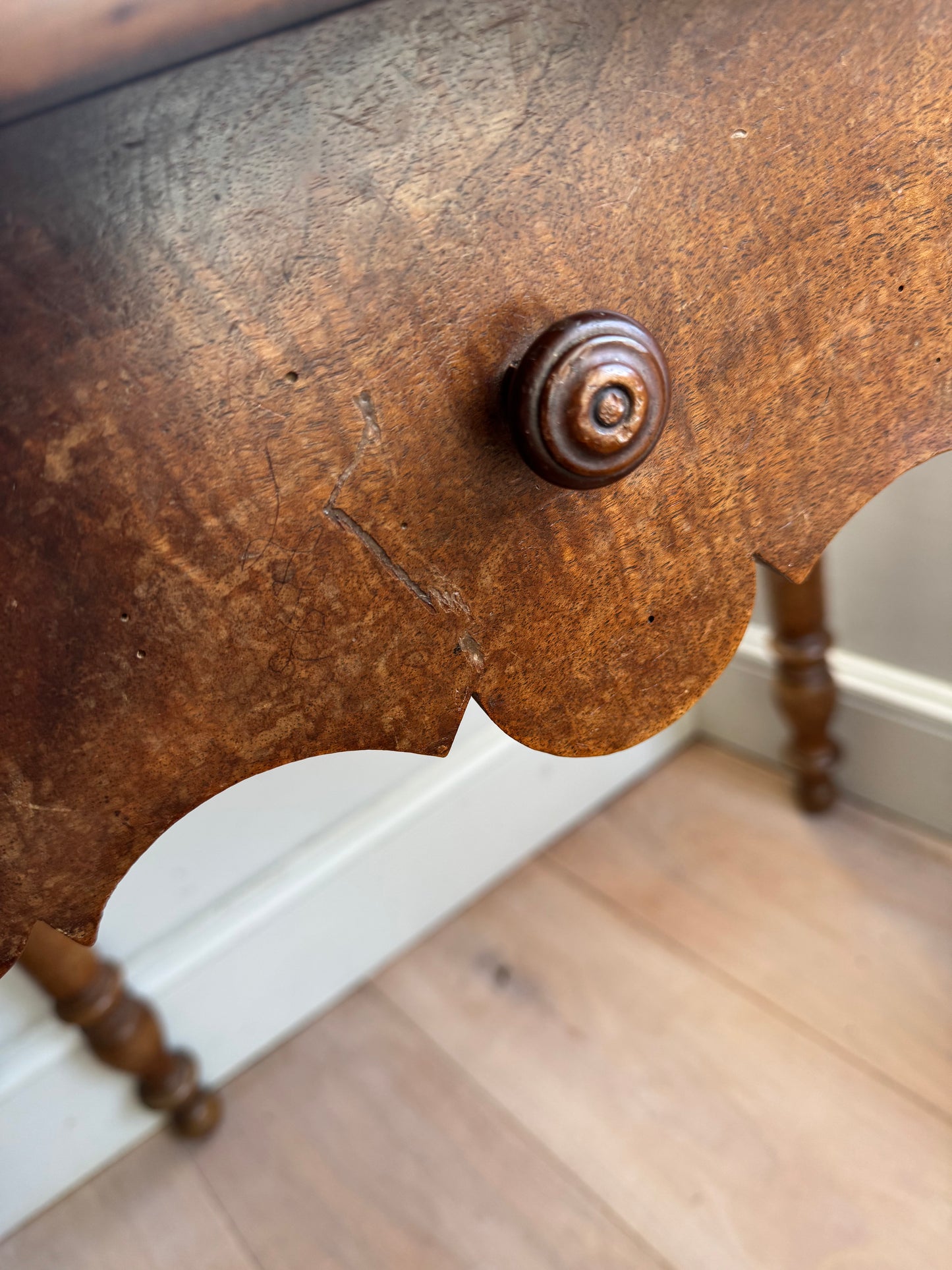 Antique French Walnut Side Table