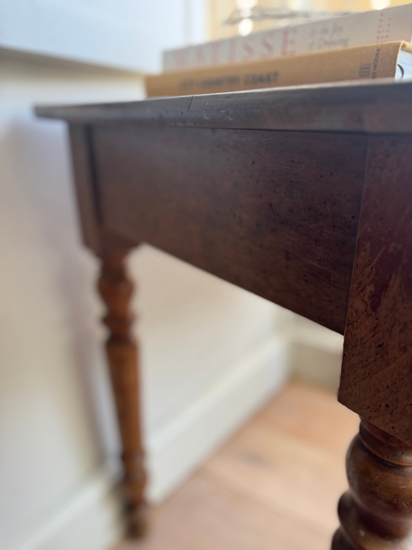 Antique French Walnut Side Table